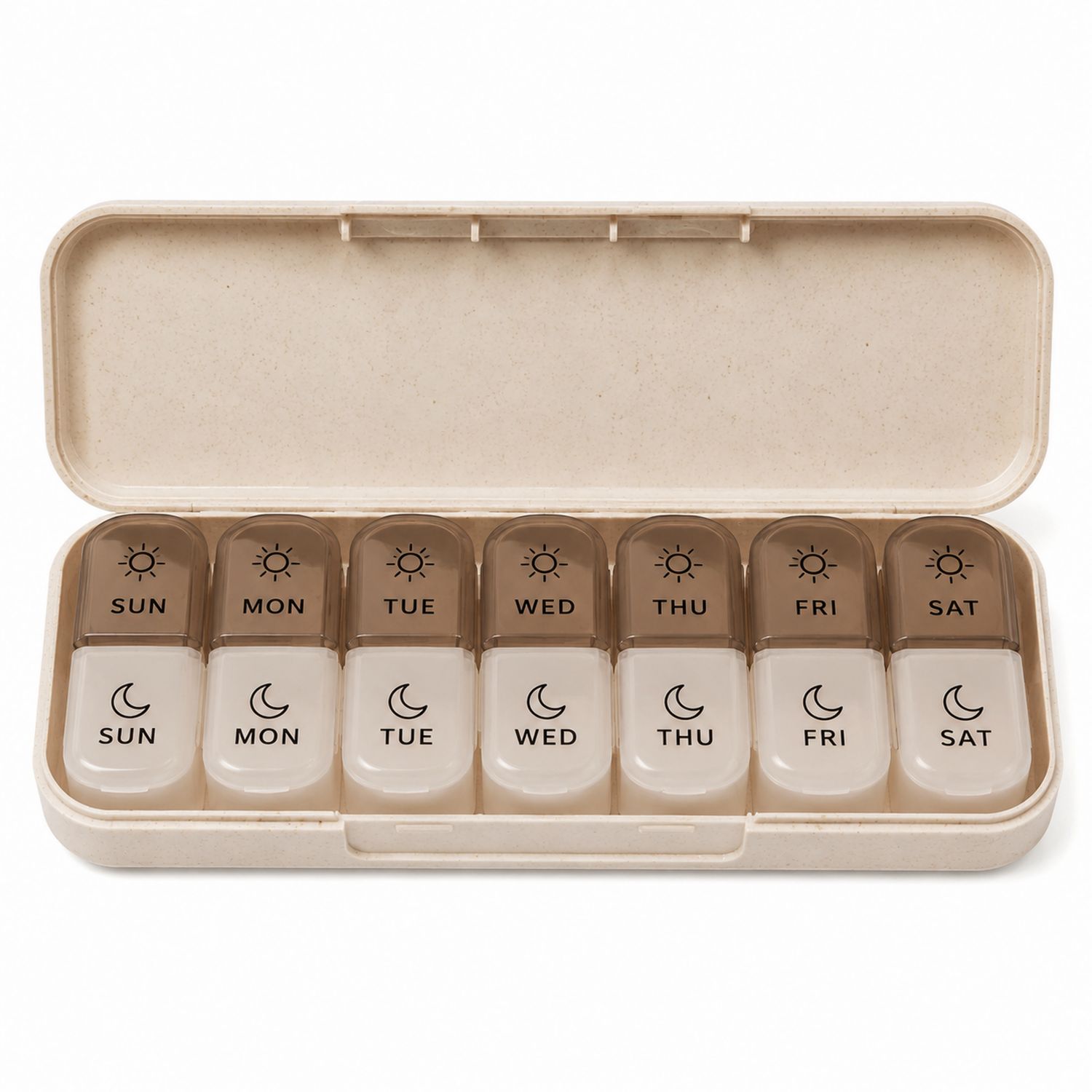 Pilulier Hebdomadaire 7 Jours Beige-dwellumor