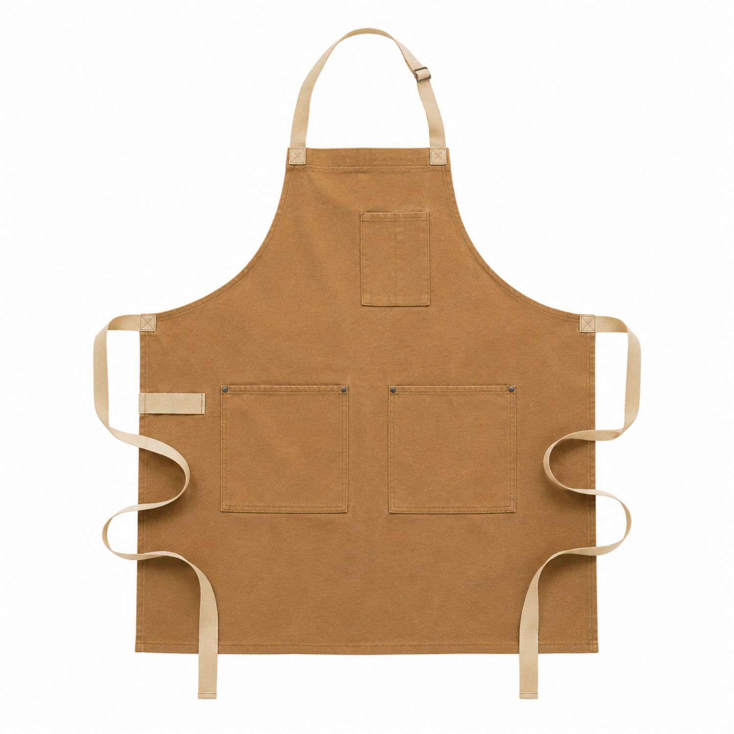 Tablier Marron avec Poches Multiples Réglable