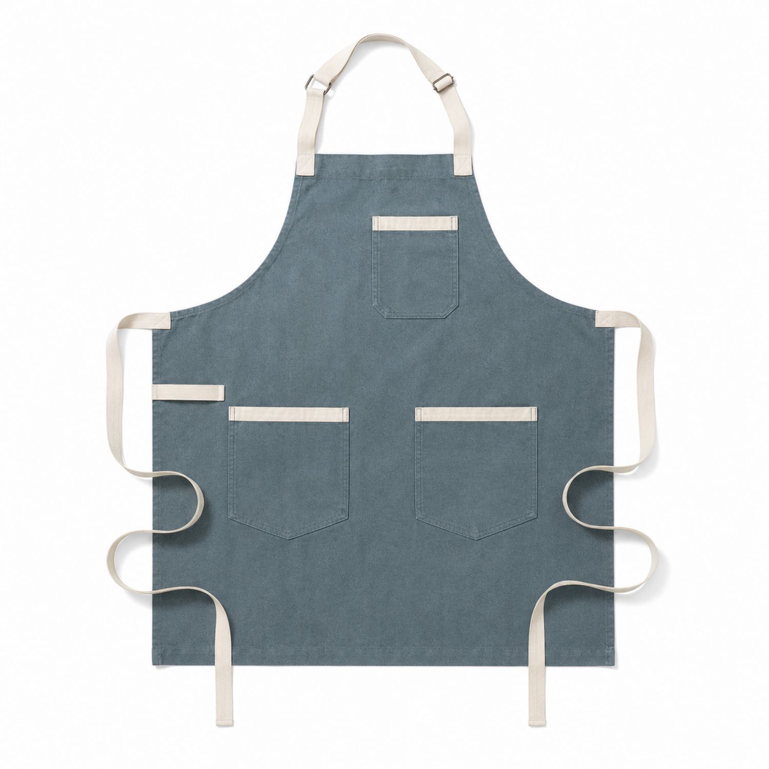 Tablier de Cuisine avec Poches Bleu Ajustable