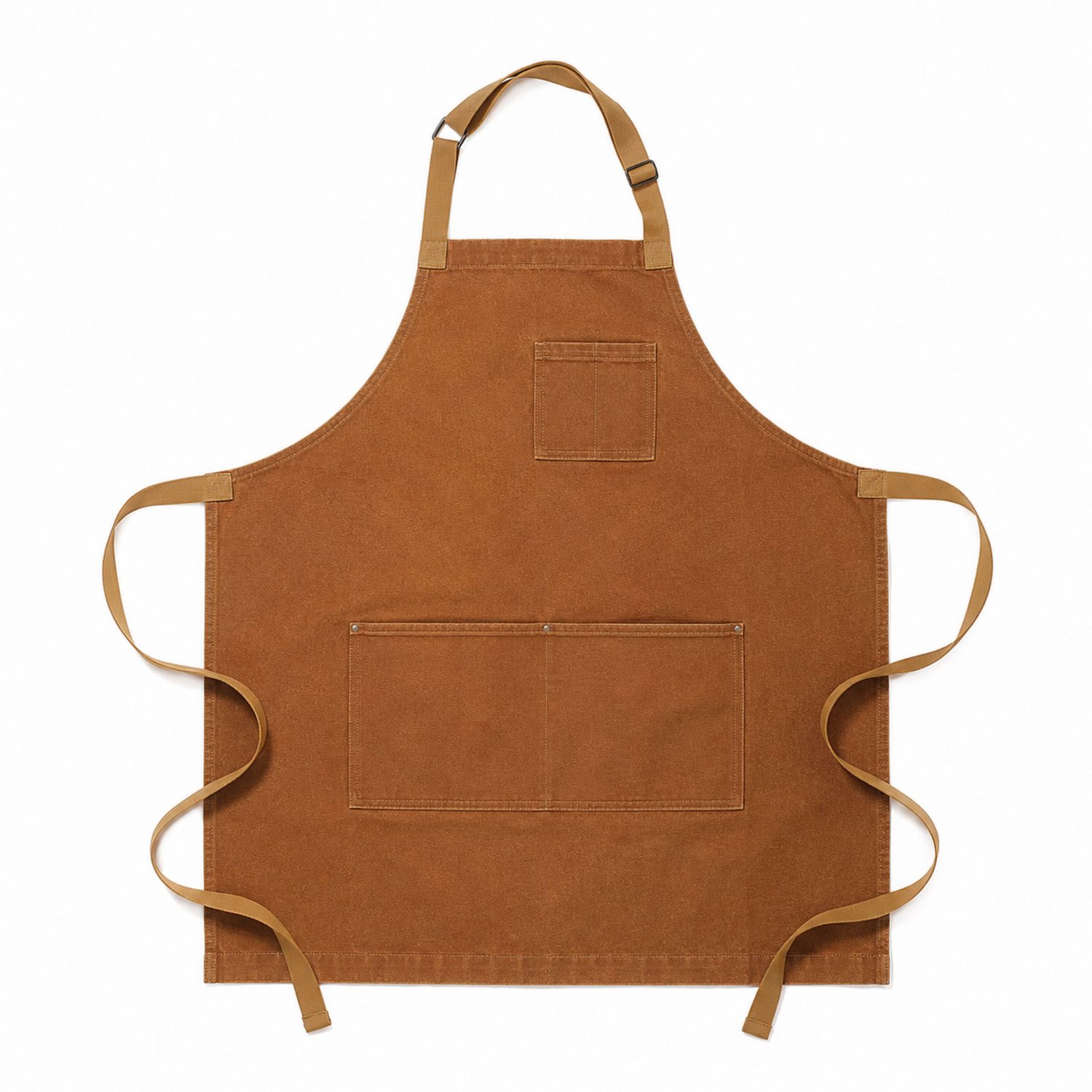 Tablier de Cuisine Marron avec Poches Ajustables