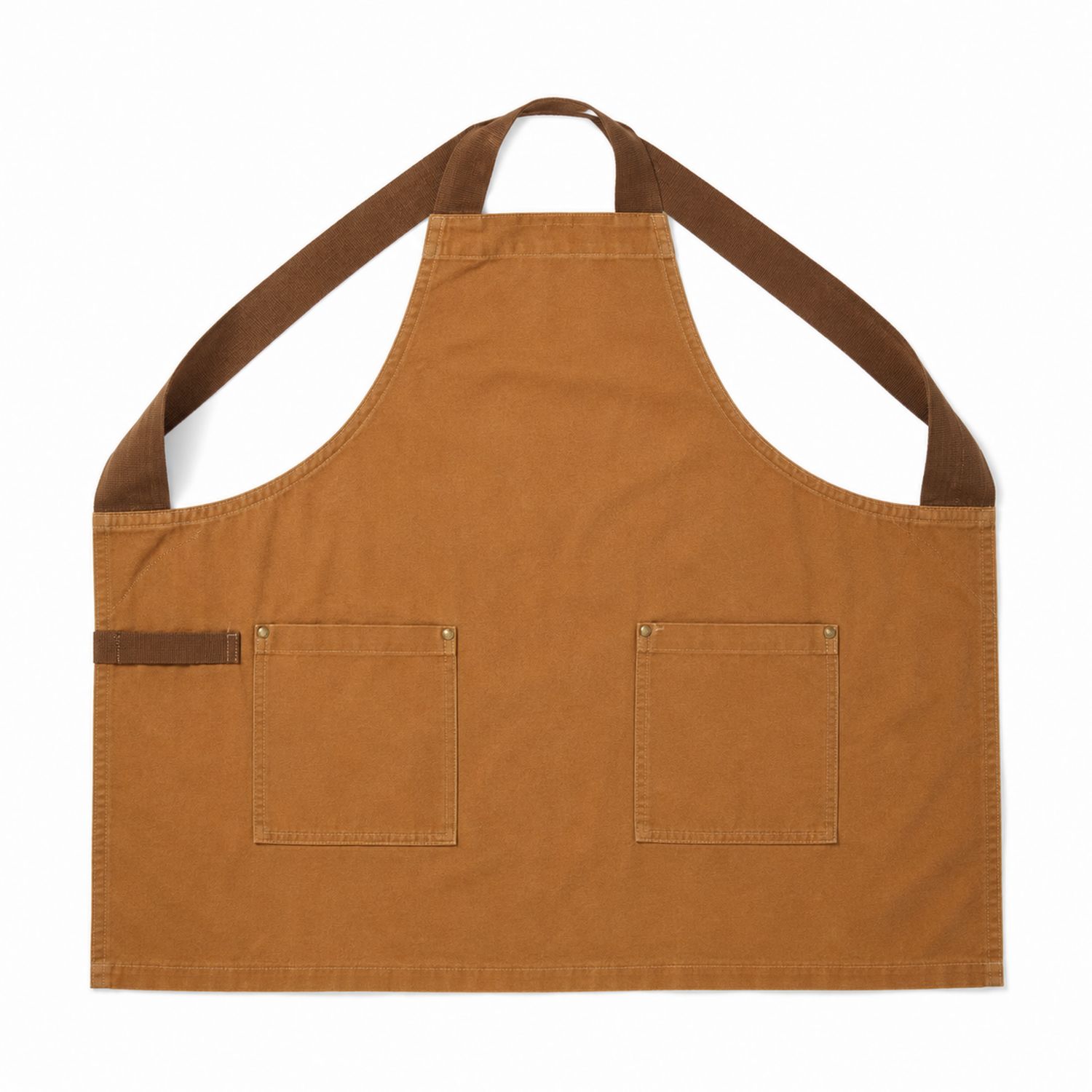 Tablier de cuisine marron avec poches avant