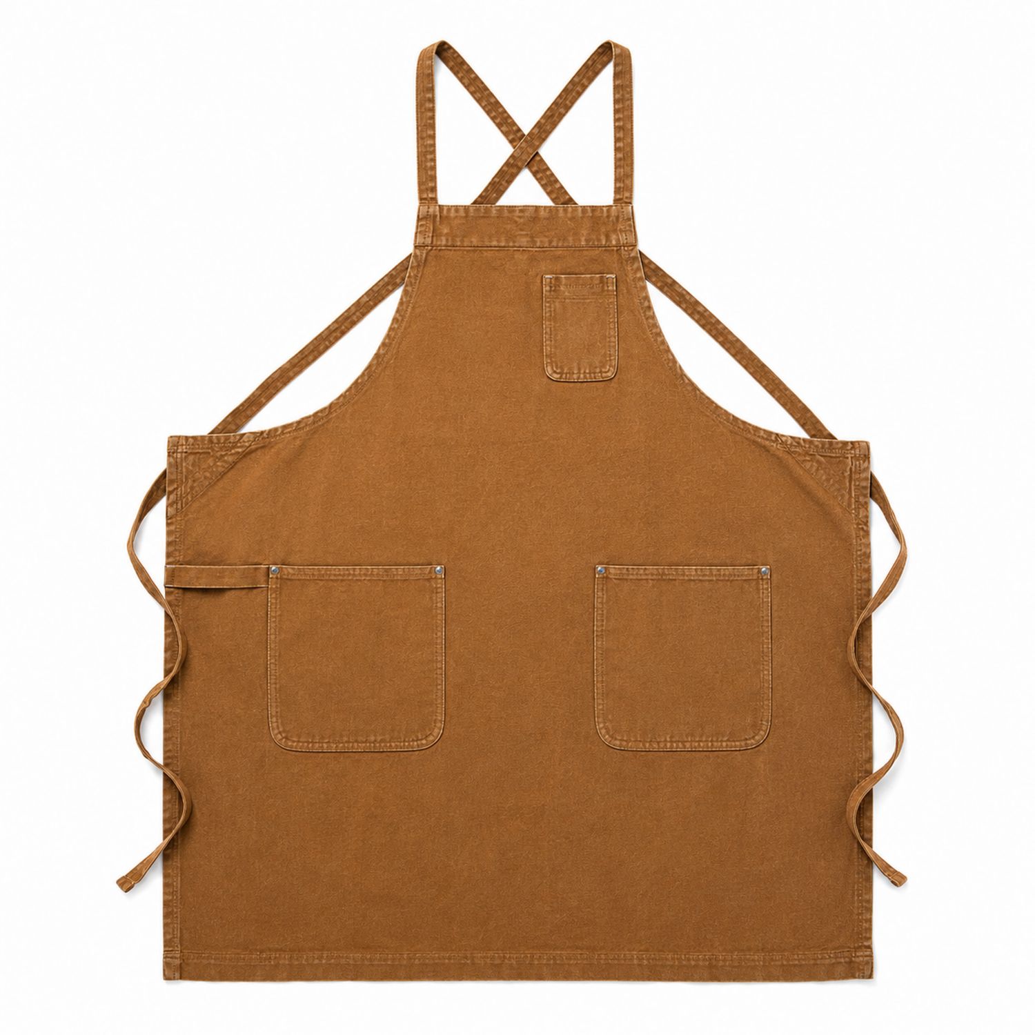 Tablier de Cuisine Croisé Café avec Poches