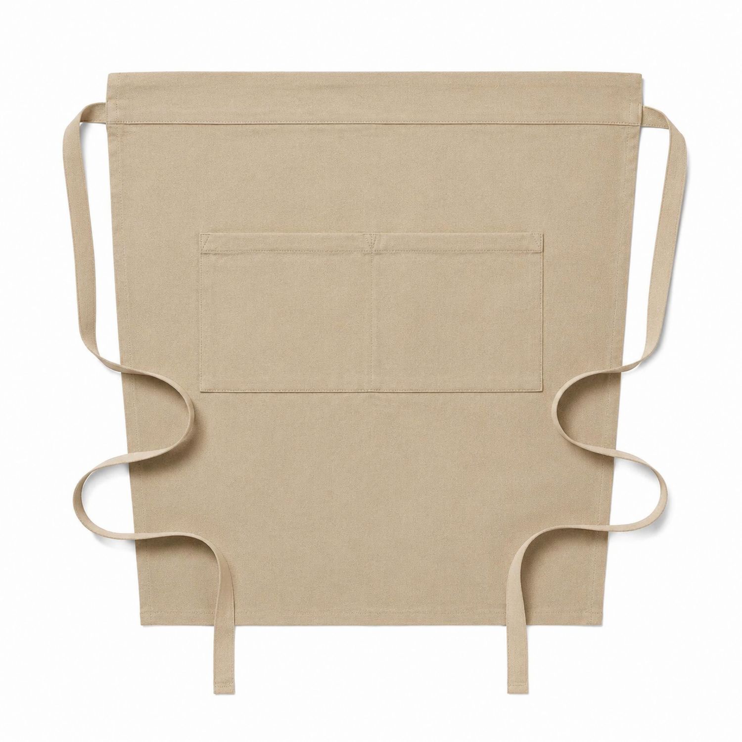 Tablier Beige avec Poches et Liens Ajustables