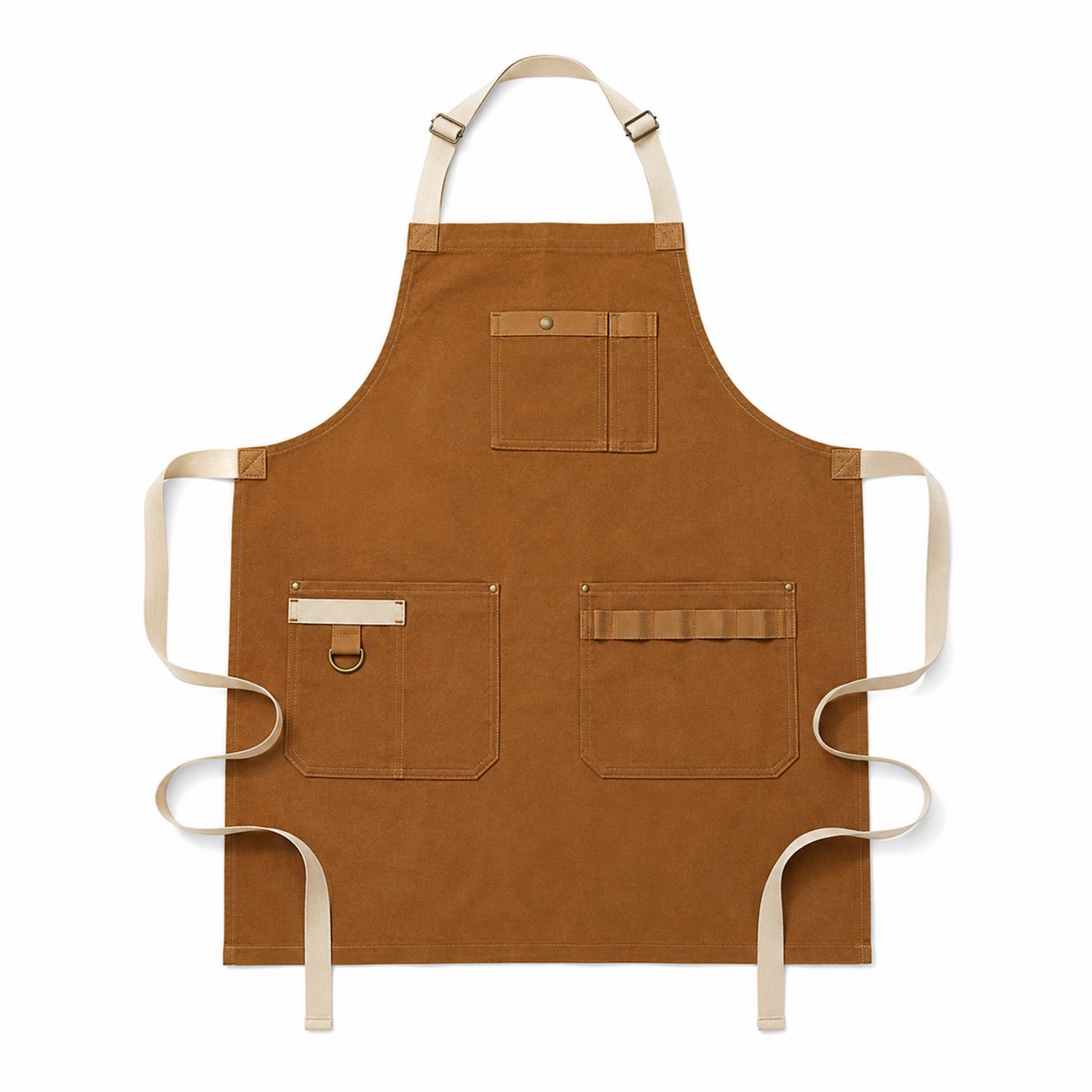 Tablier Marron avec Poches Multifonctions et Sangles Ajustables