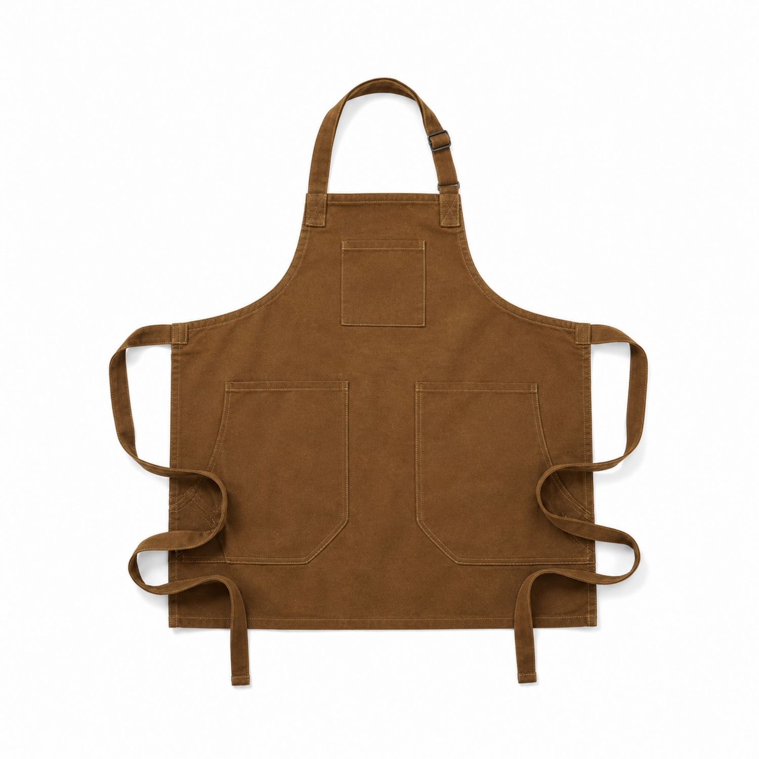 Tablier de Cuisine Brun avec Poches Ajustables