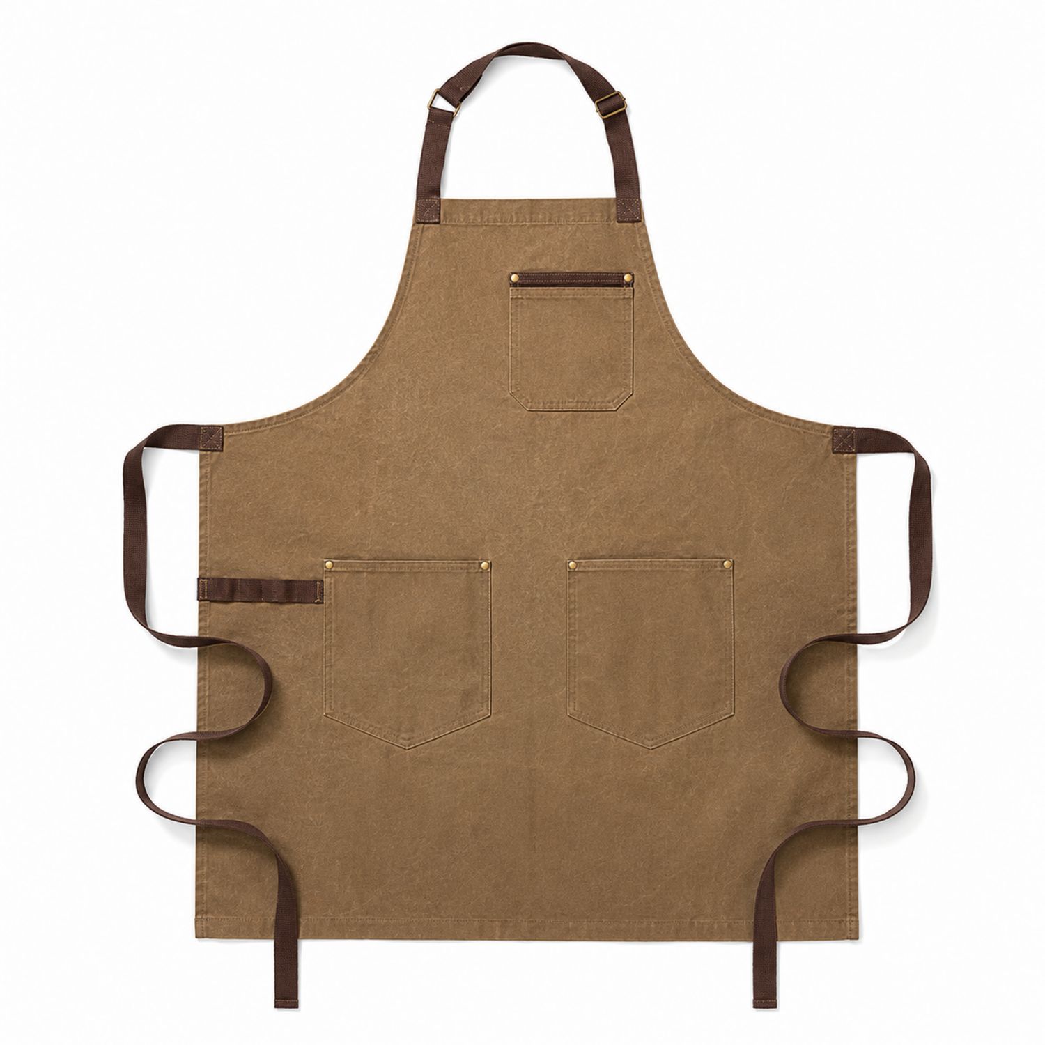 Tablier de Cuisine Professionnel avec Poches Multiples - Marron