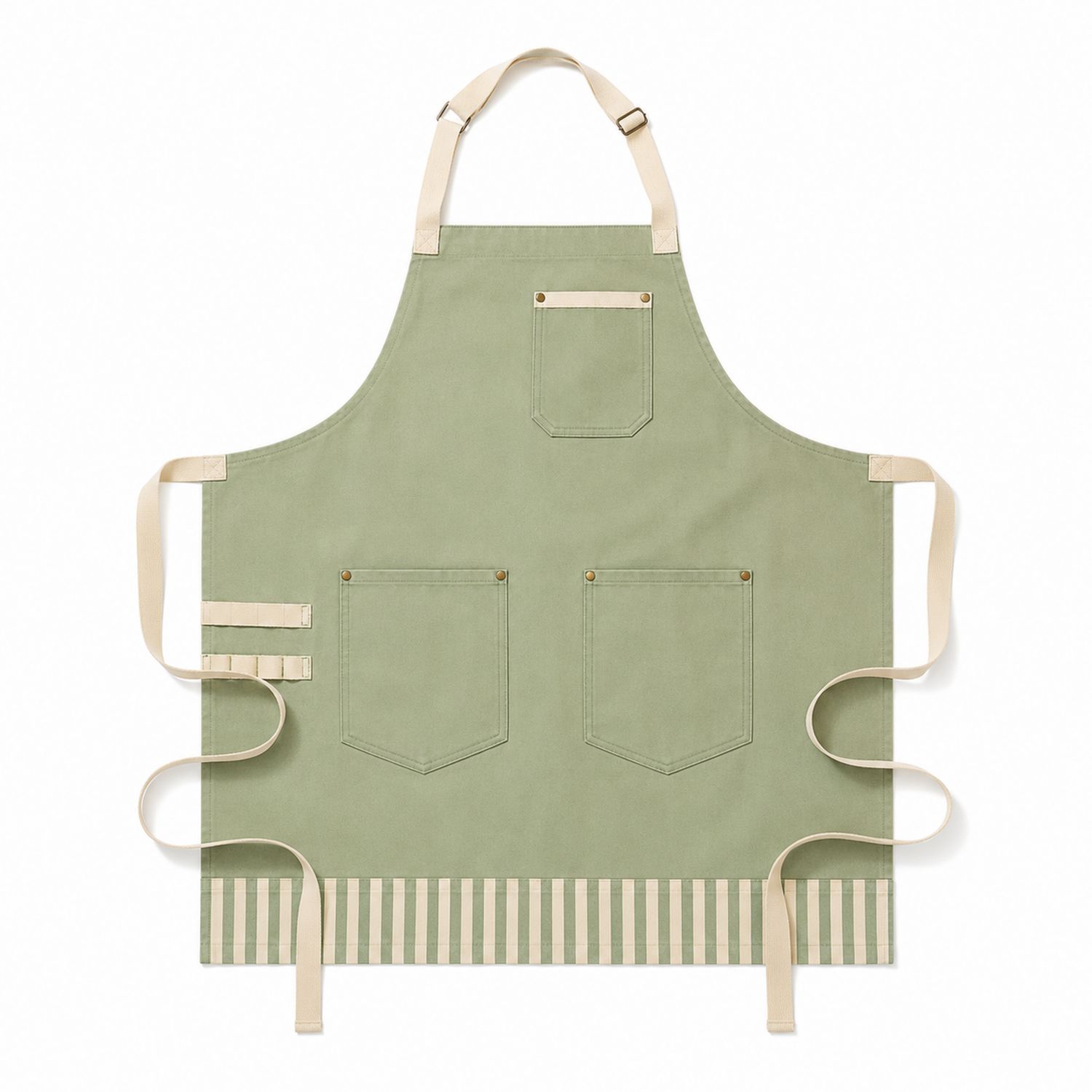 Tablier de Cuisine Vert avec Poches Multifonctions