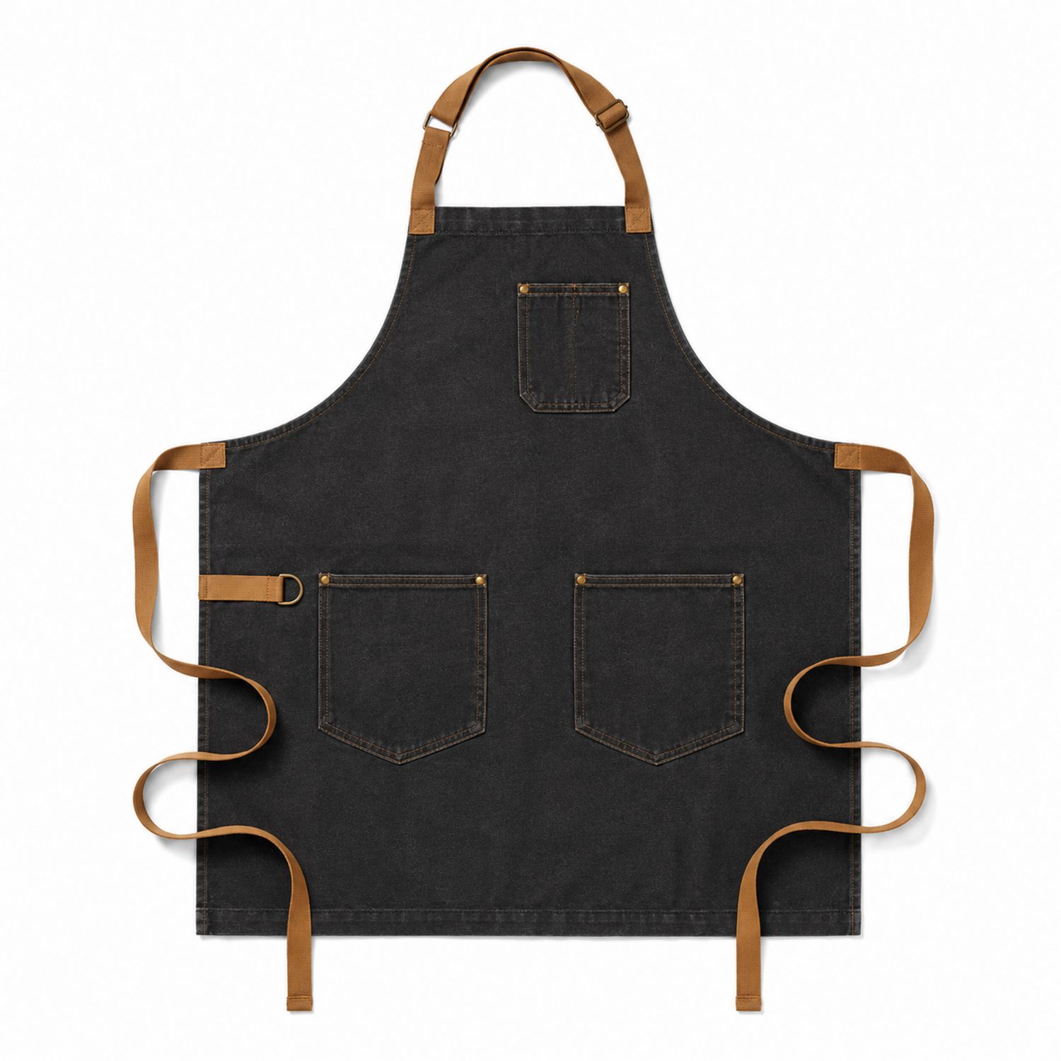 Tablier de Cuisine Noir Réglable avec Poches