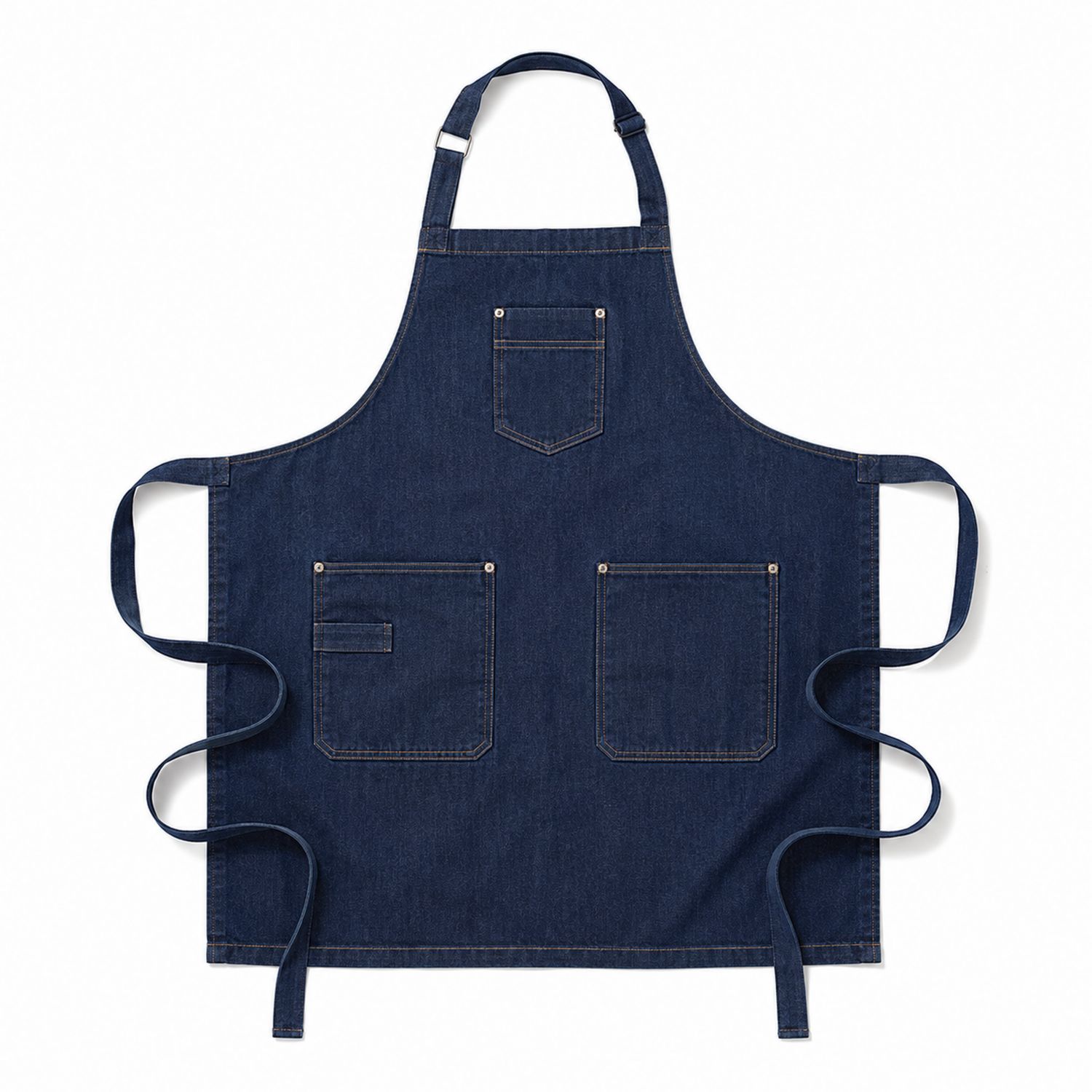 Tablier de Cuisine Bleu Jean avec Poches Ajustables