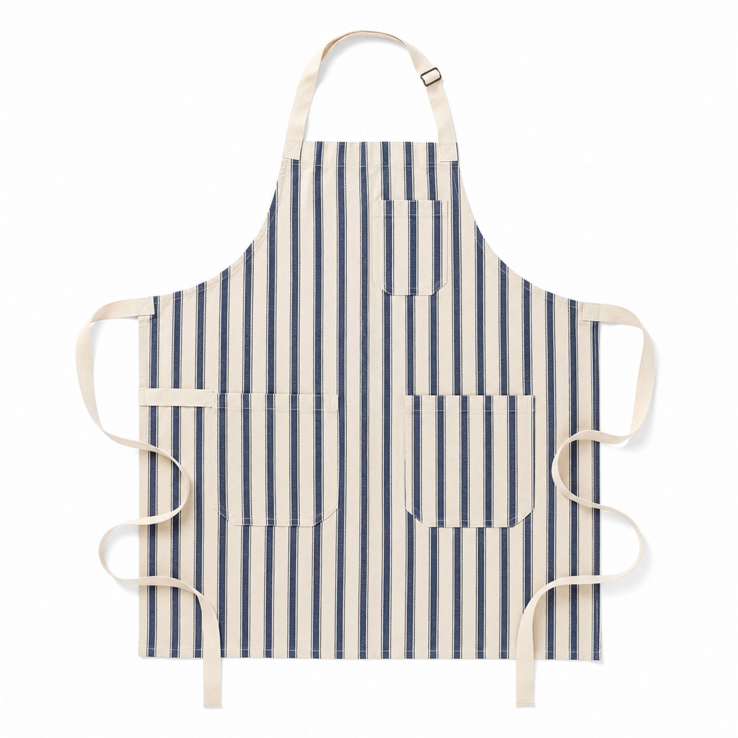 Tablier de Cuisine à Rayures Bleu et Blanc