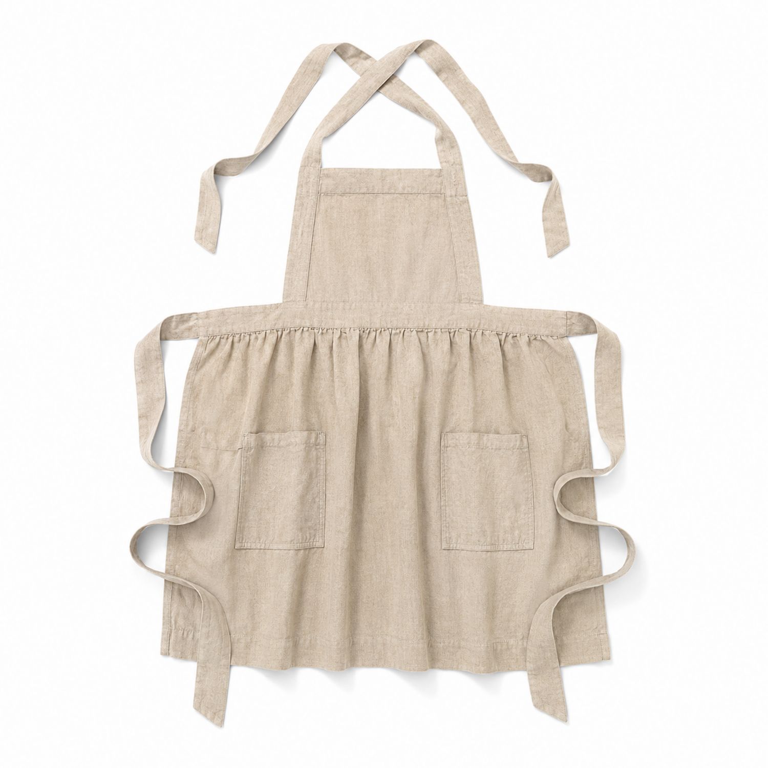 Tablier de Cuisine Beige avec Poches Avant