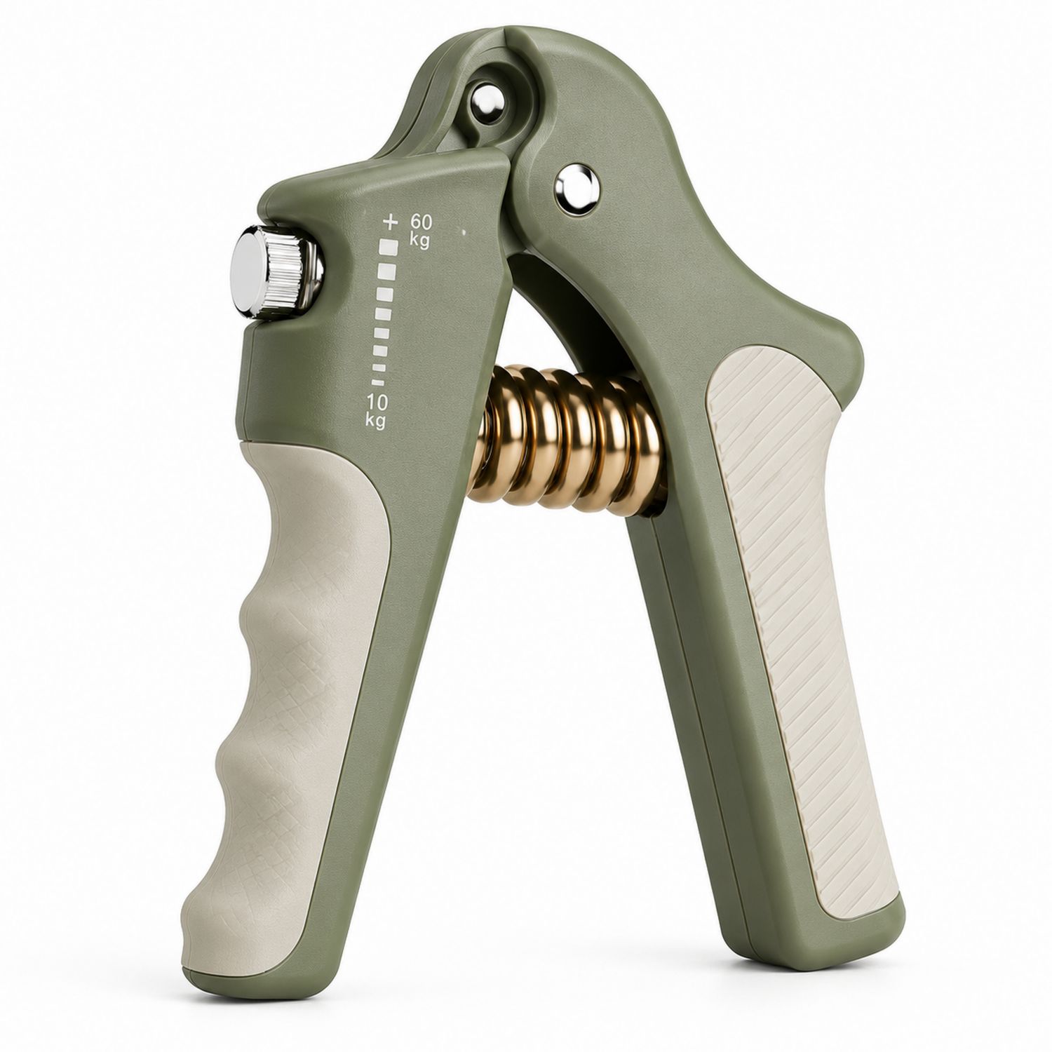 Renforceur de Main Réglable 10-60kg Vert et Beige