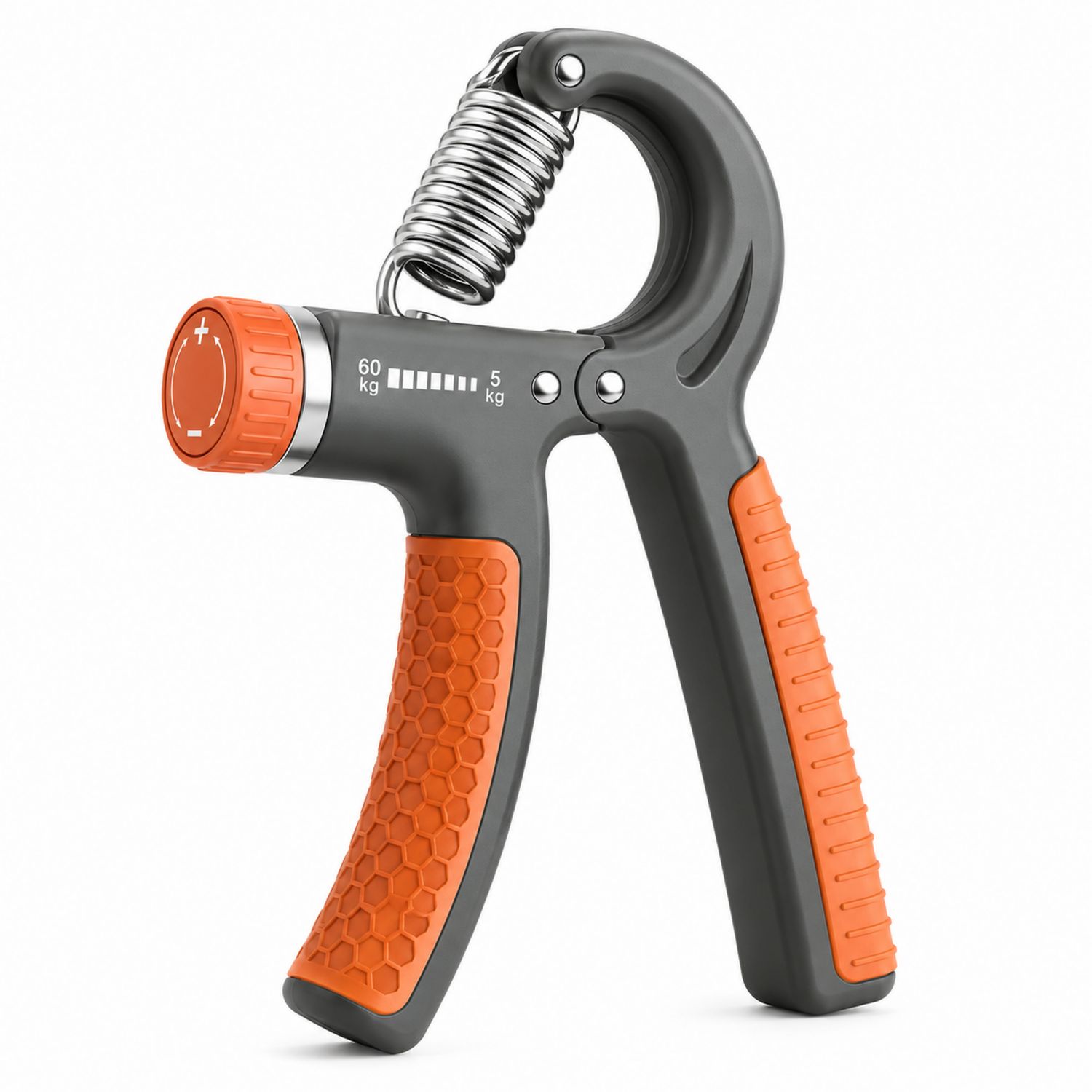 Exerciteur de Main Réglable 5-60 kg Noir et Orange