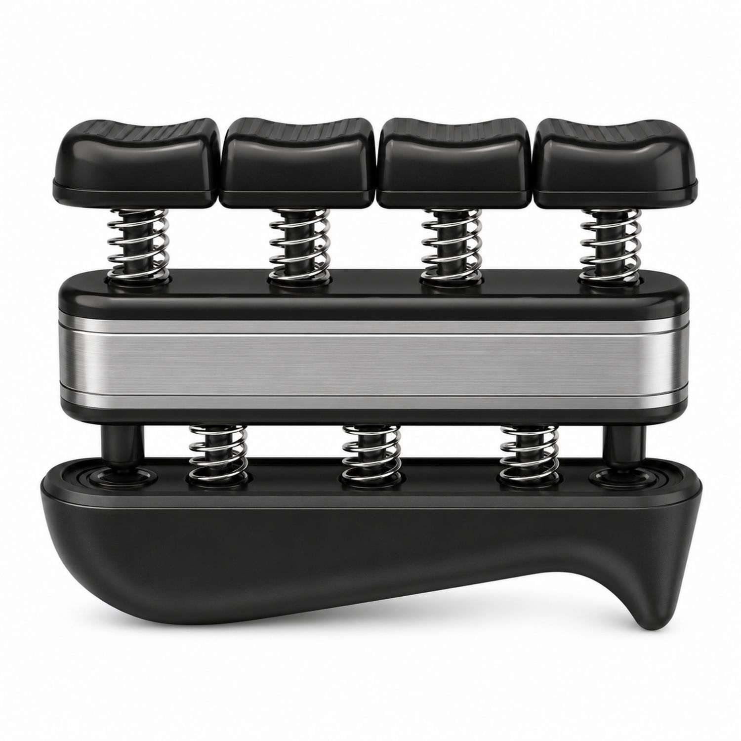 Renforceur de mains avec ressorts réglables et poignées ergonomiques noir et acier