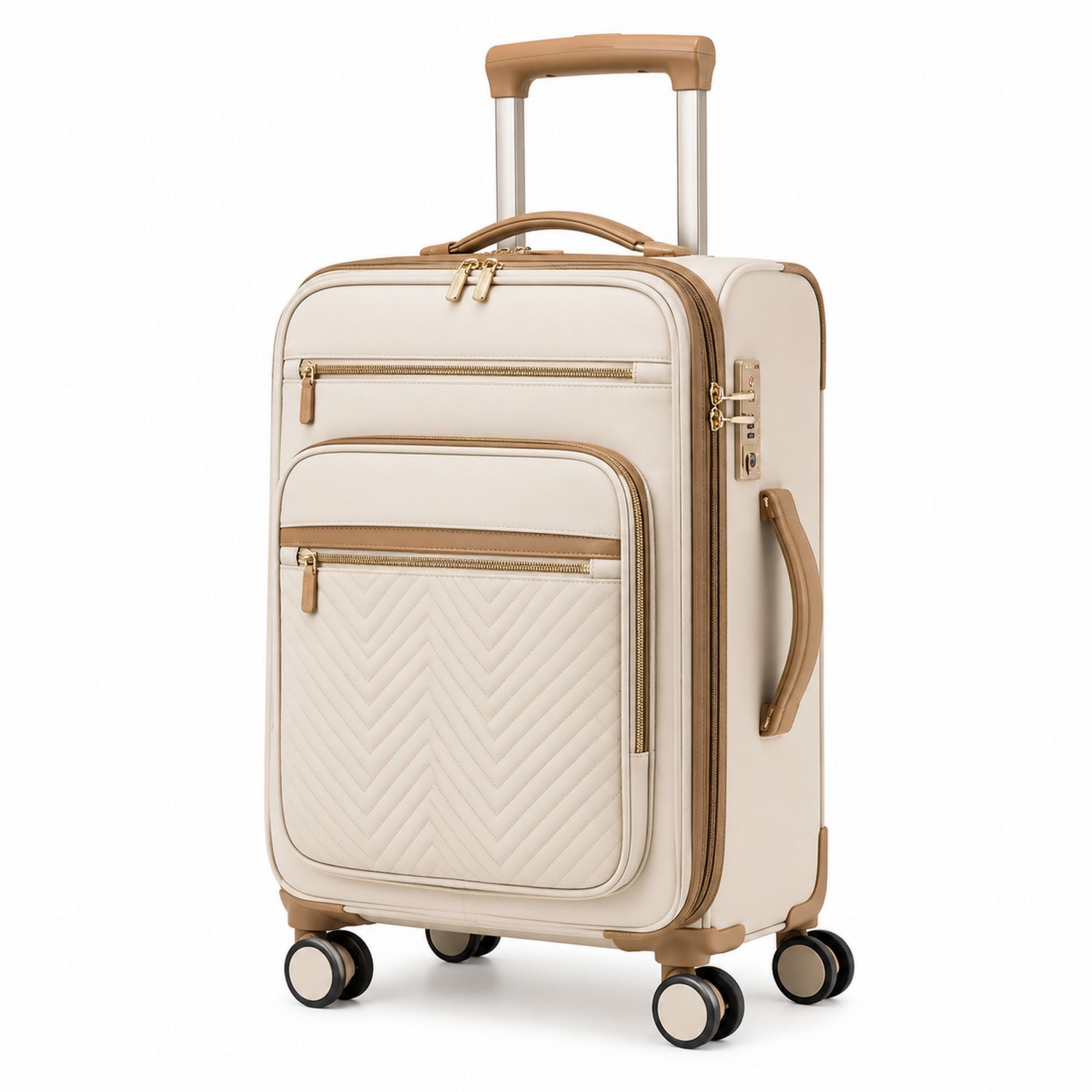 Valise Cabine 4 Roues Crème 55cm