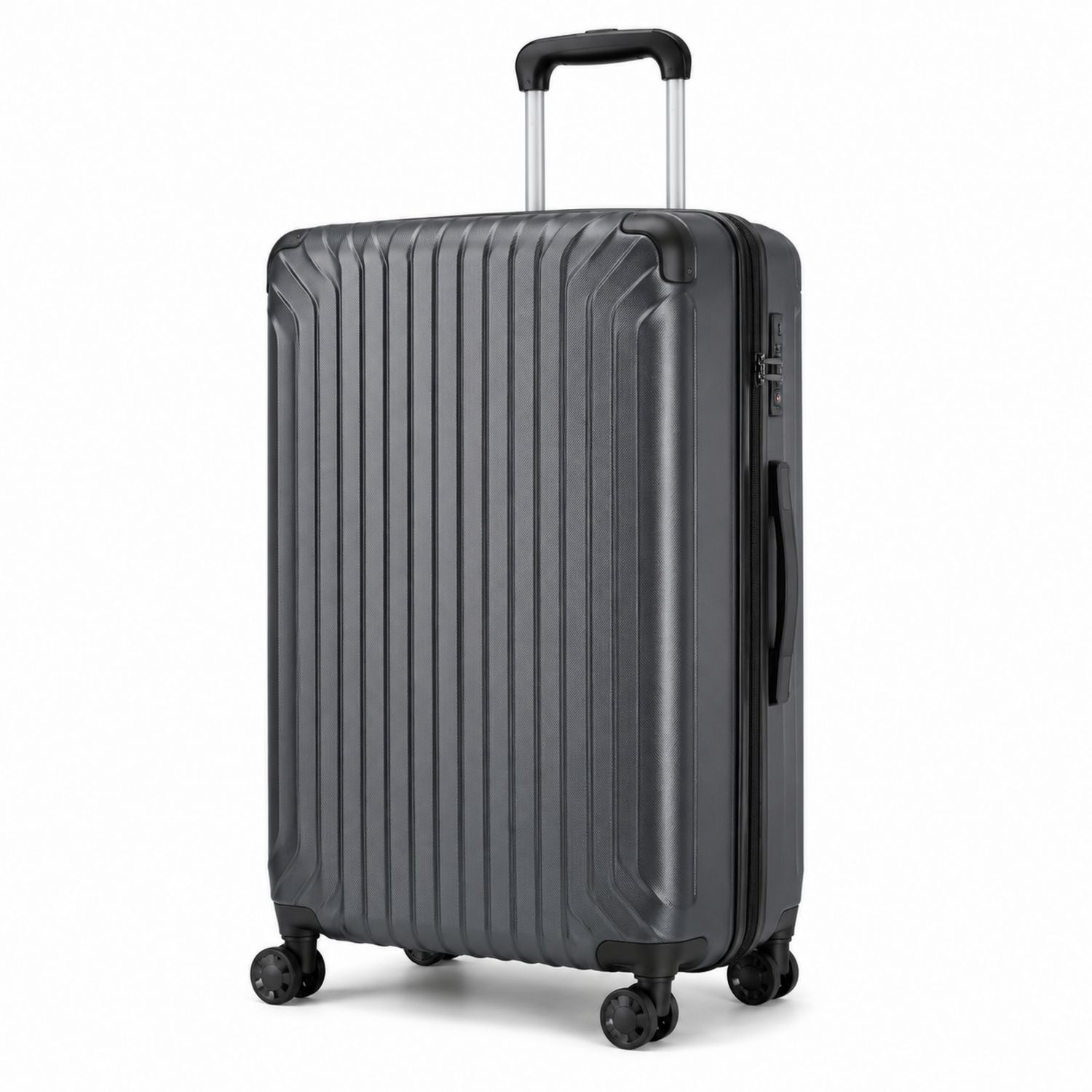 Valise Rigide Gris avec Roulettes Pivotantes 75cm
