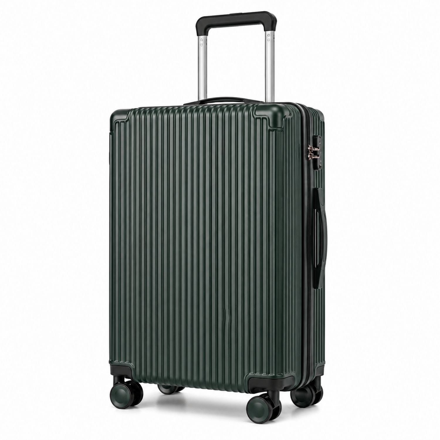 Valise Rigide 67 cm Vert à 4 Roues Pivotantes