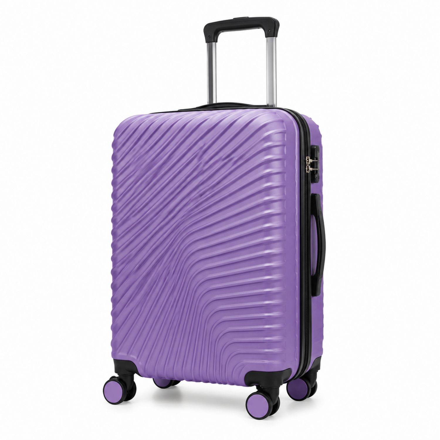 Valise Rigide à Roulettes 360° 45L Violette