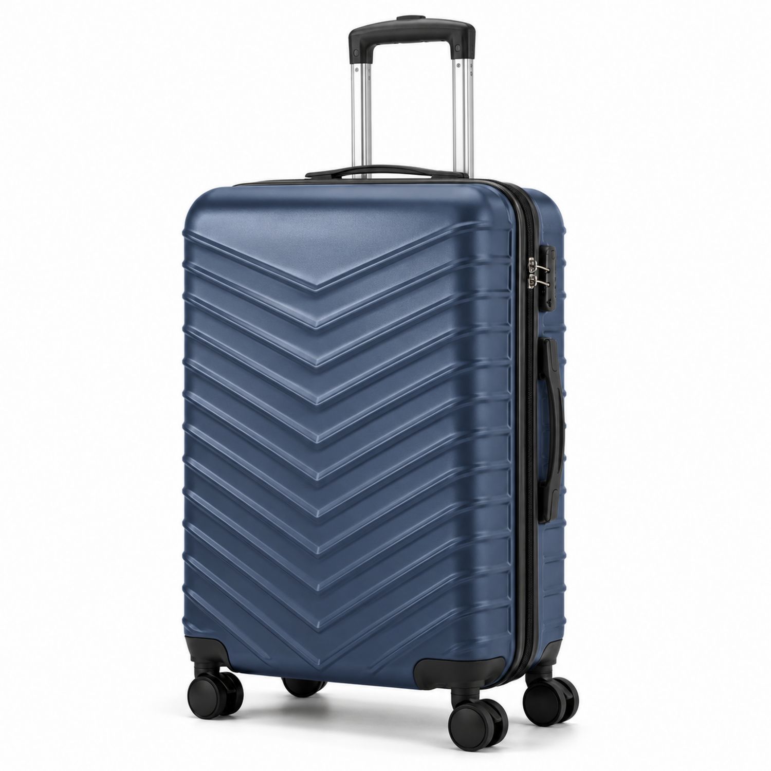 Valise rigide à roulettes bleu marine 55 cm 40L