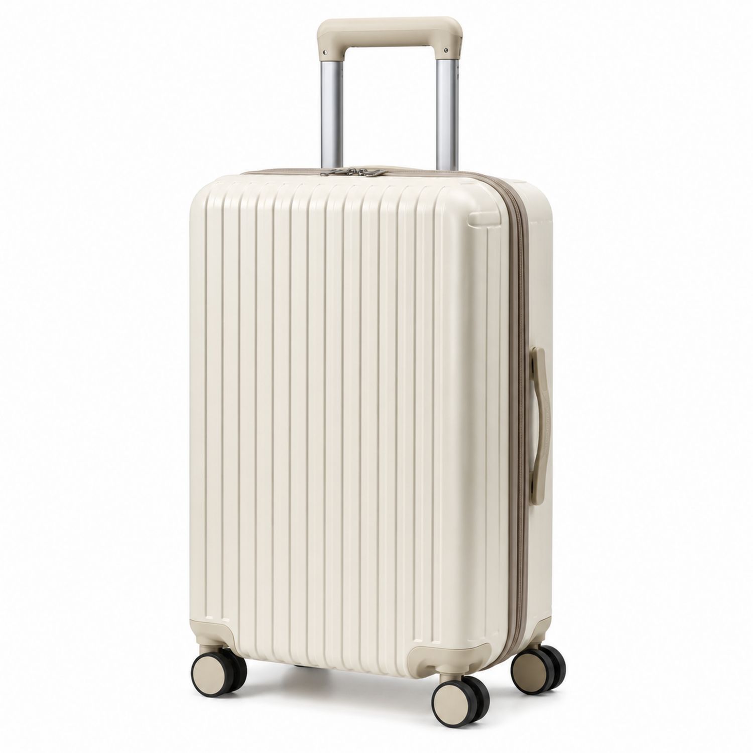 Valise rigide à roulettes ivoire 35L