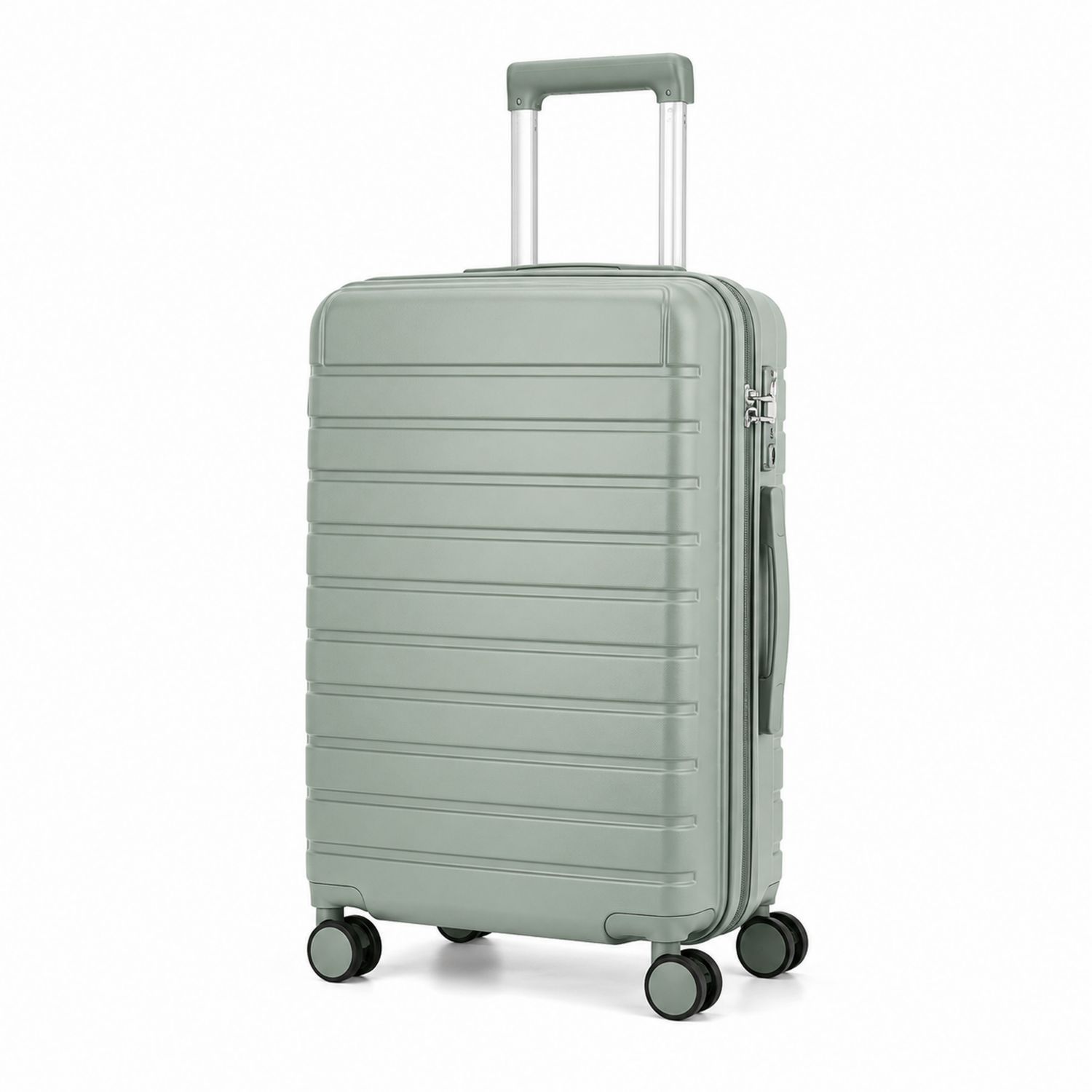 Valise Rigide Vert Sauge avec Roulettes Pivotantes