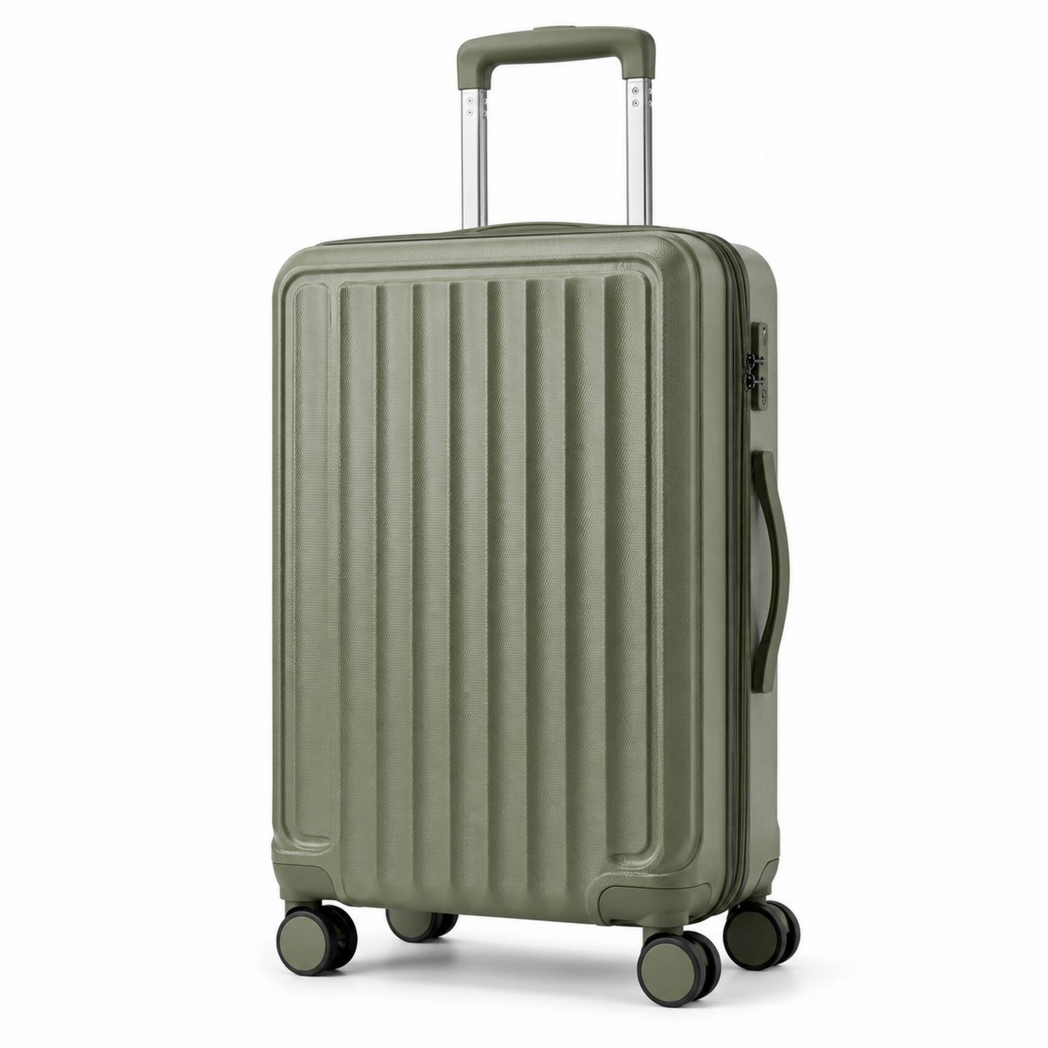 Valise rigide à 4 roulettes 75L vert olive 70 cm