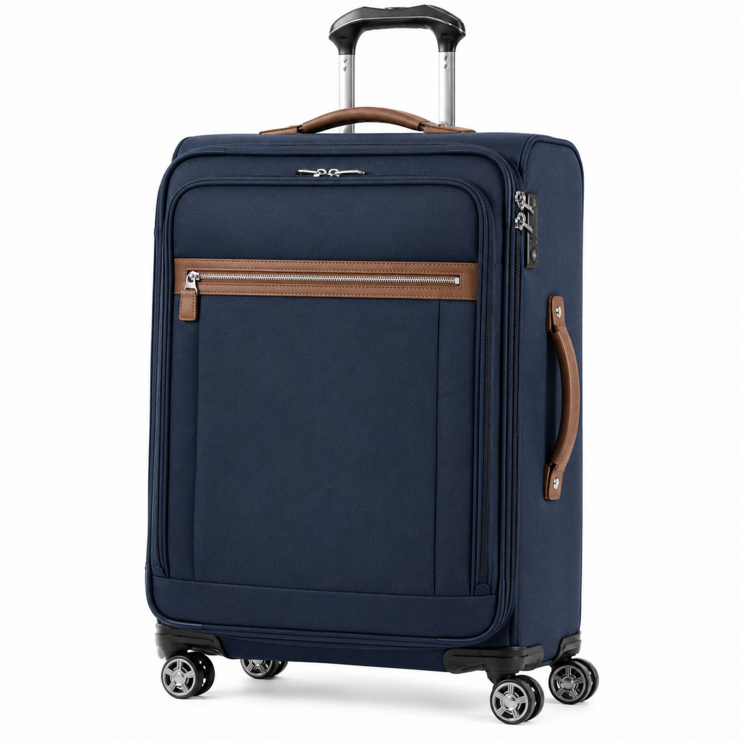 Valise à roulettes 4 roues bleu marine 75 cm