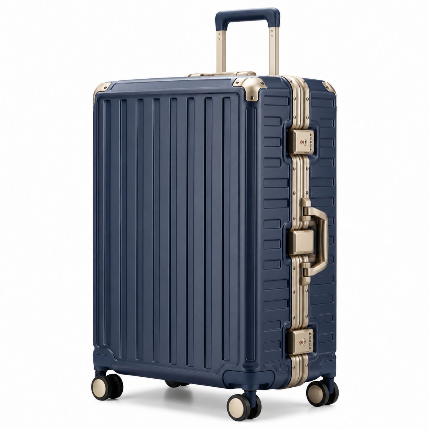 Valise Rigide Bleu Marine 75 cm avec Verrou TSA