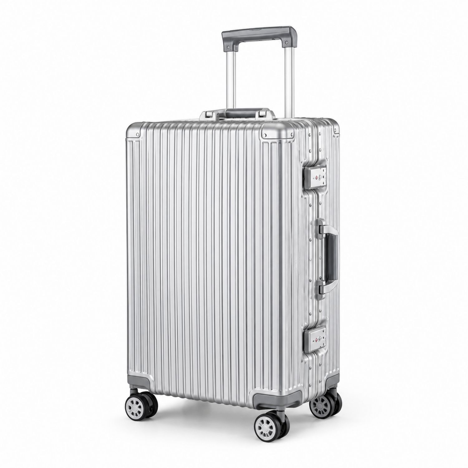 Valise Rigide en Aluminium Argent 68cm