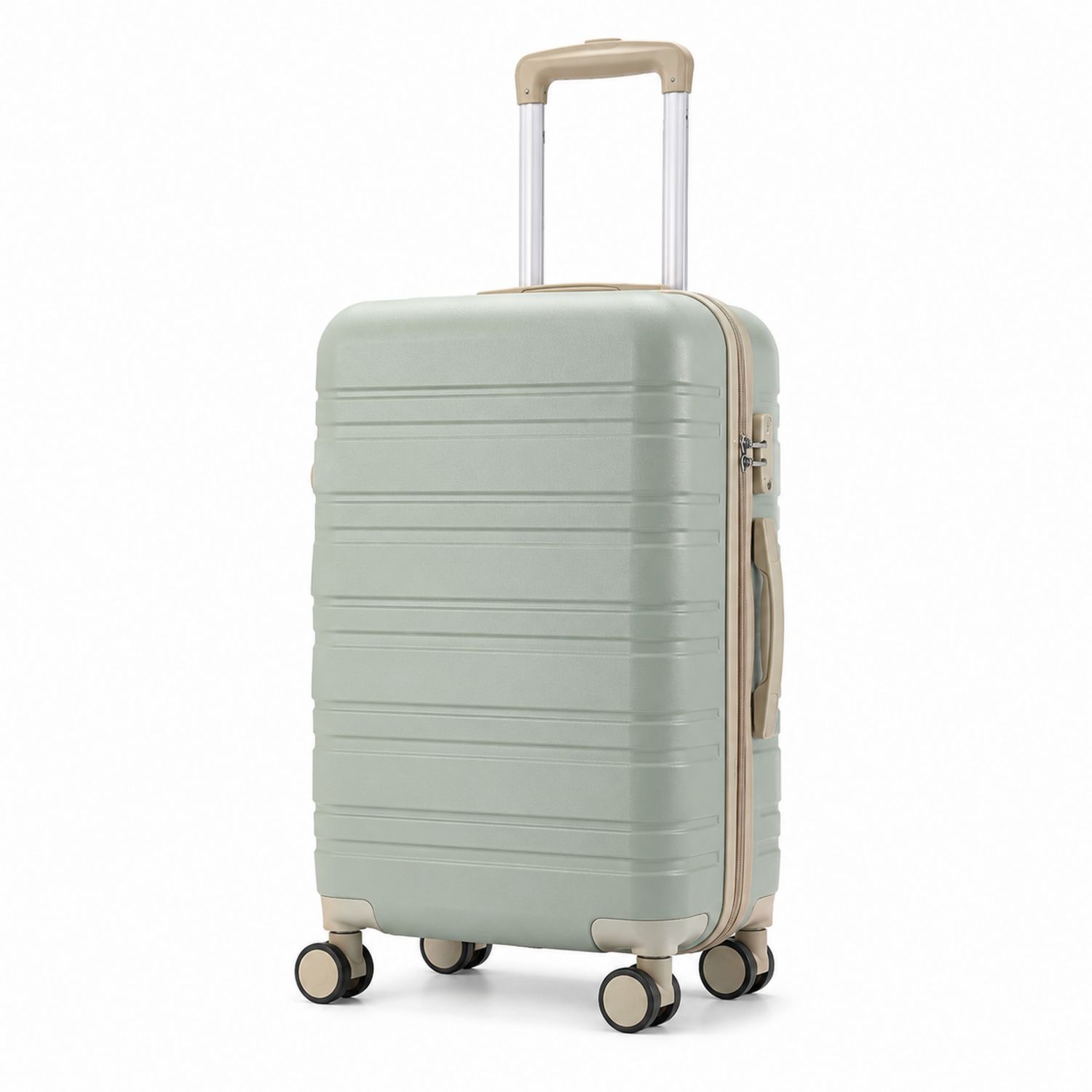 Valise rigide à roulettes pivotantes vert menthe 35L