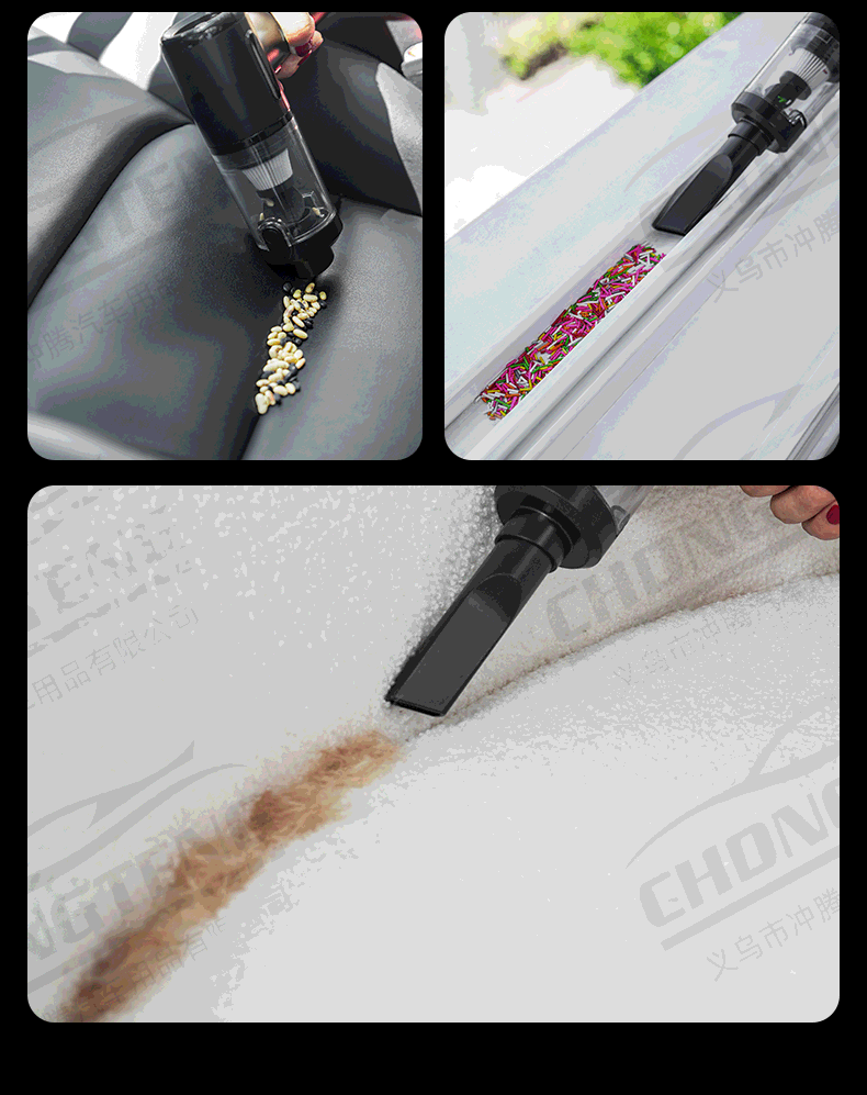 Car Vacuum Cleaner - Wireless Handheld 2-in-1 Blow & Suck, Strong Suction Portable Auto Vacuum