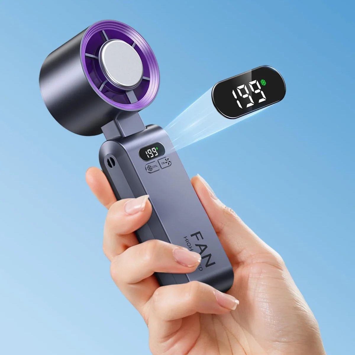 Portable Turbo Fan - Foldable, Long Battery & Quiet