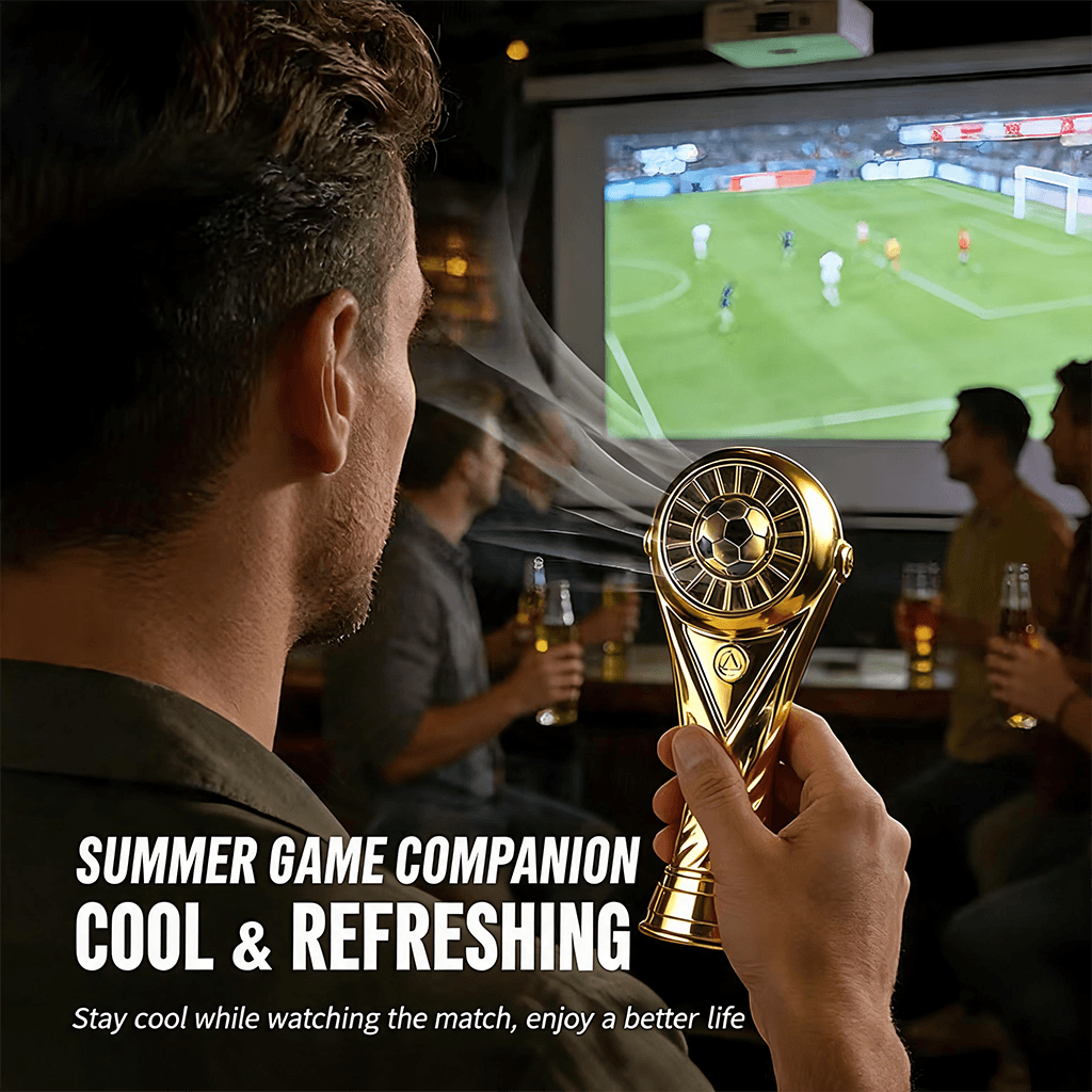 2026 Football Mini Fan - Multi-speed & USB Fast Charging