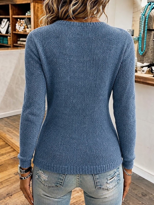 Asymmetric Wrap V-Neck Knit Cardigan