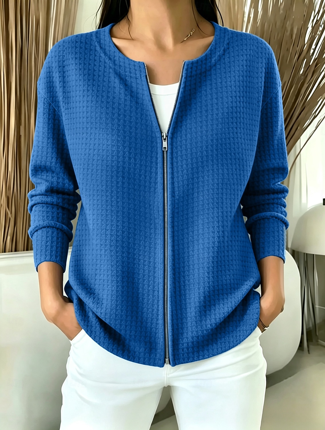 Women's Pullover Plain Vintage Basic Classic Long Sleeve Crew Neck Regular Tops Casual Blue Black Yellow Orange Summer Spring Fall 2026 - OMR 14.79 –P2