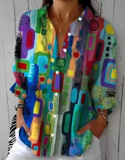 Floral Print Collared Button Down Shirt