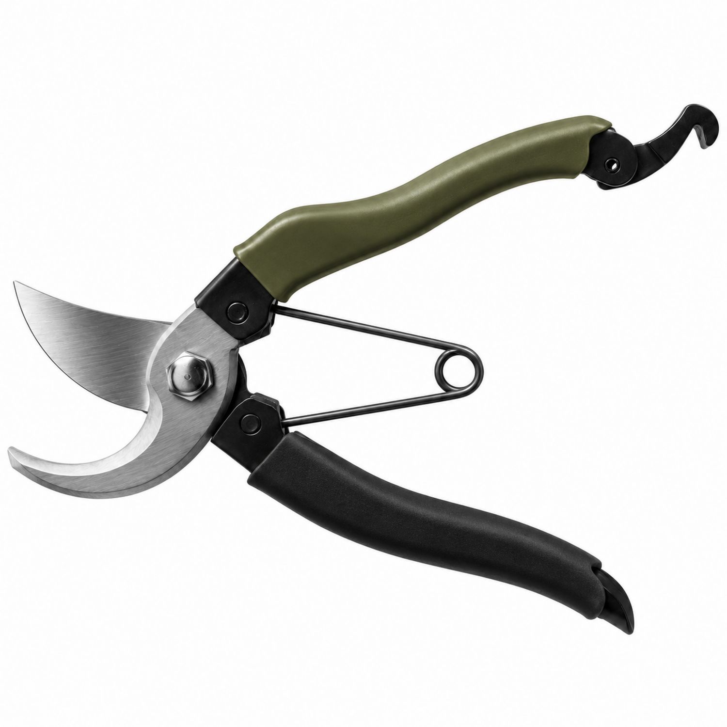 Ergonomische Bypass-Gartenschere Olivgrün Schwarz - 20cm