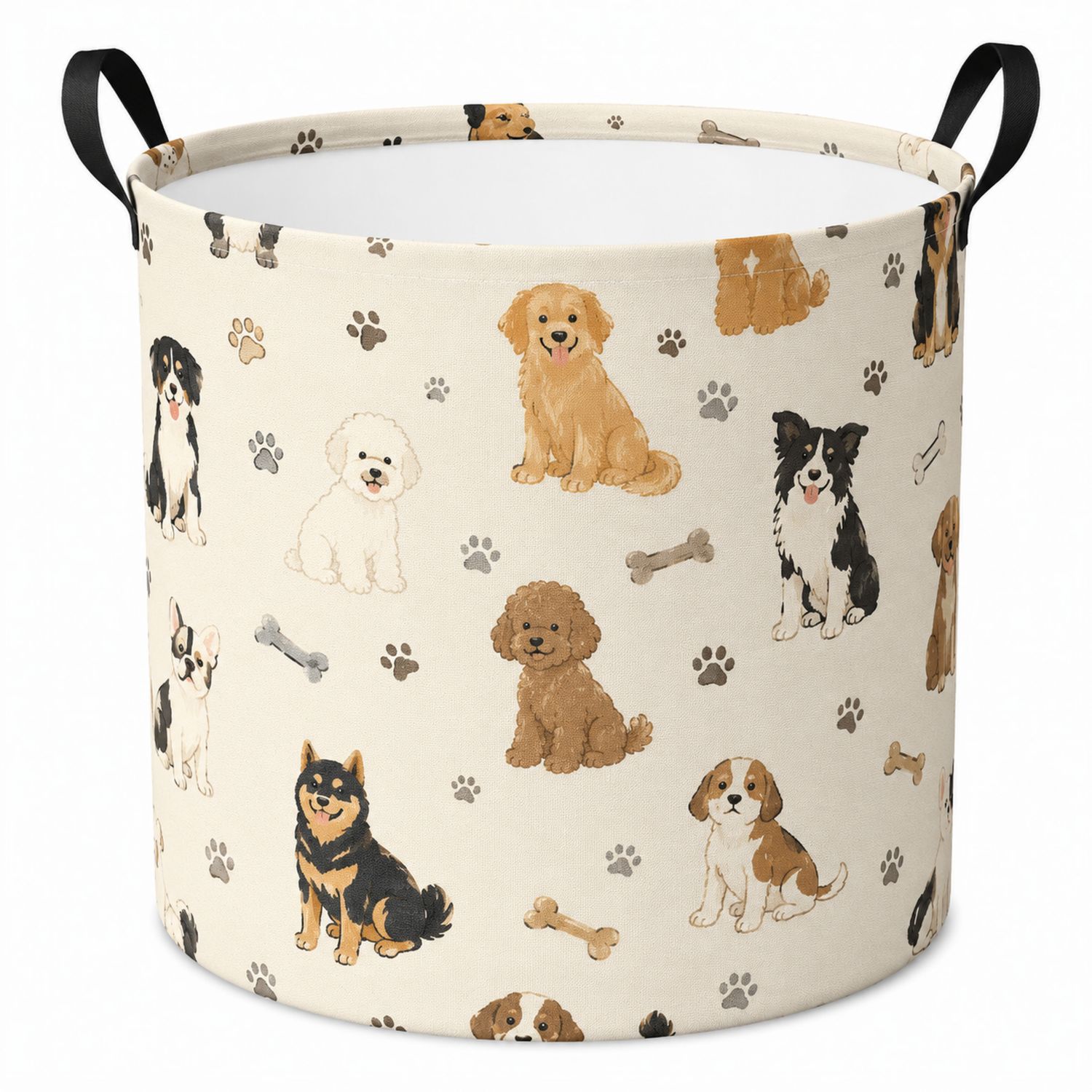 Panier de Rangement Cylindrique avec Motif Chiens-Placerux