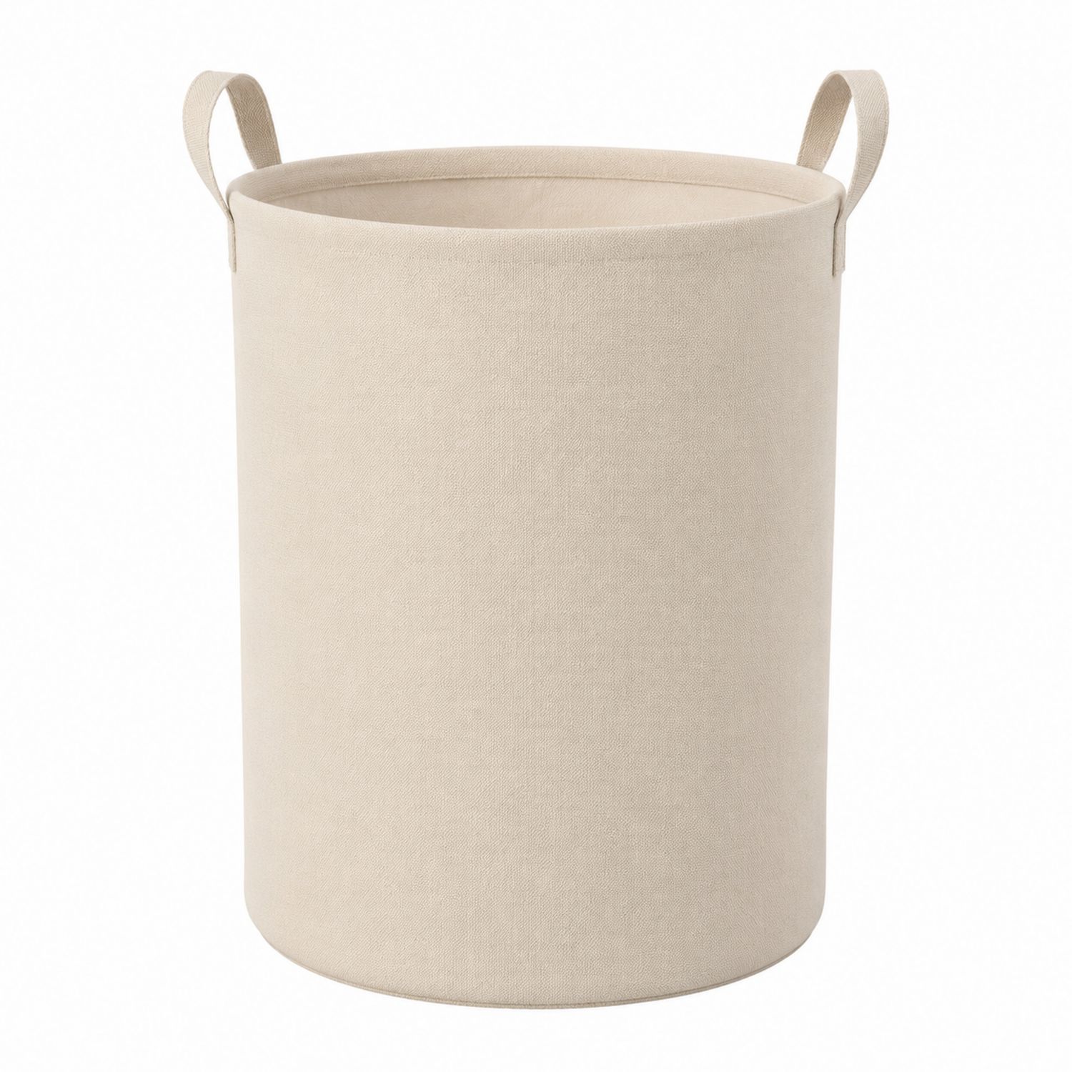 Panier à linge beige avec poignées doubles, 45L-Placerux