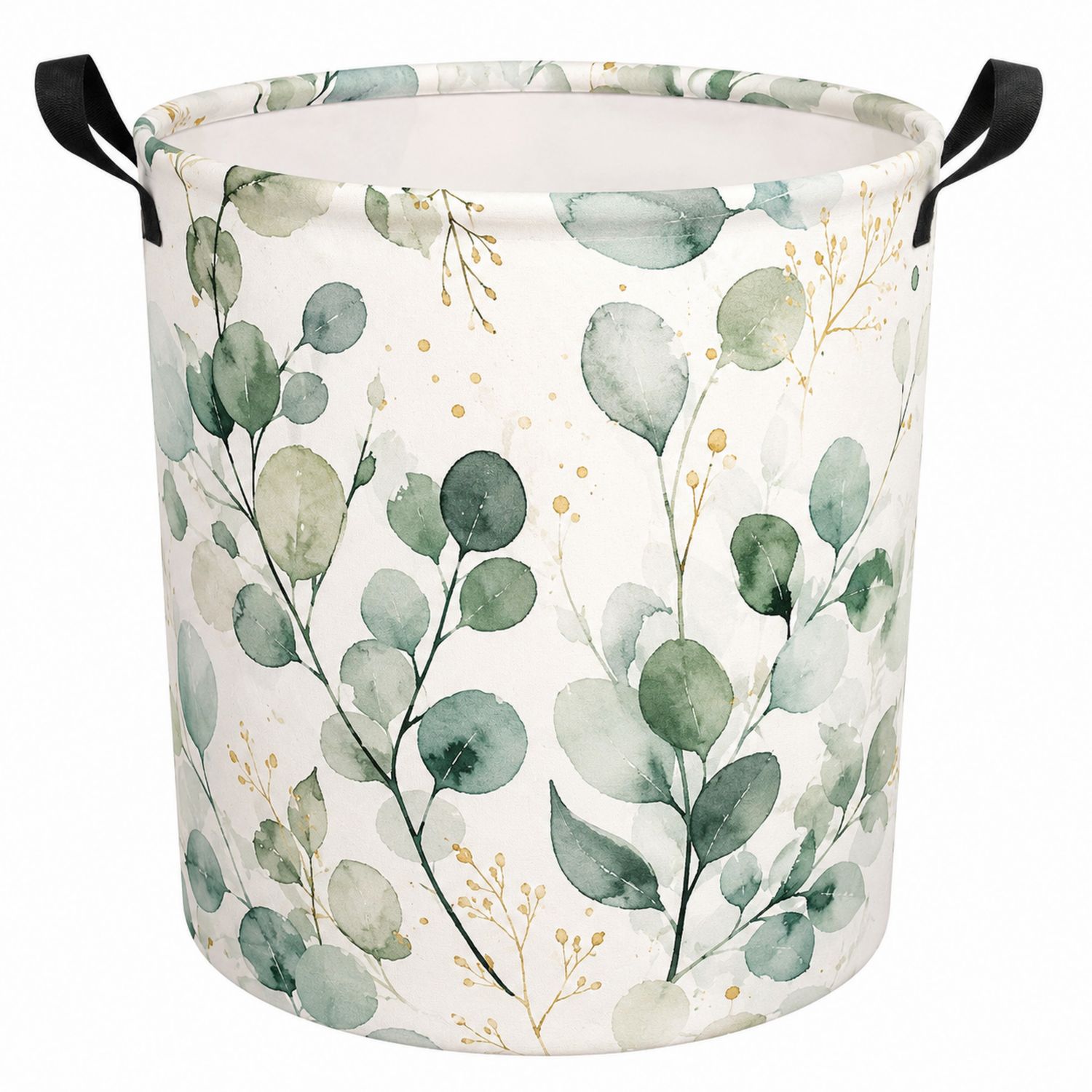 Panier de Rangement Pliable à Motif Feuilles Vertes 35L-Placerux