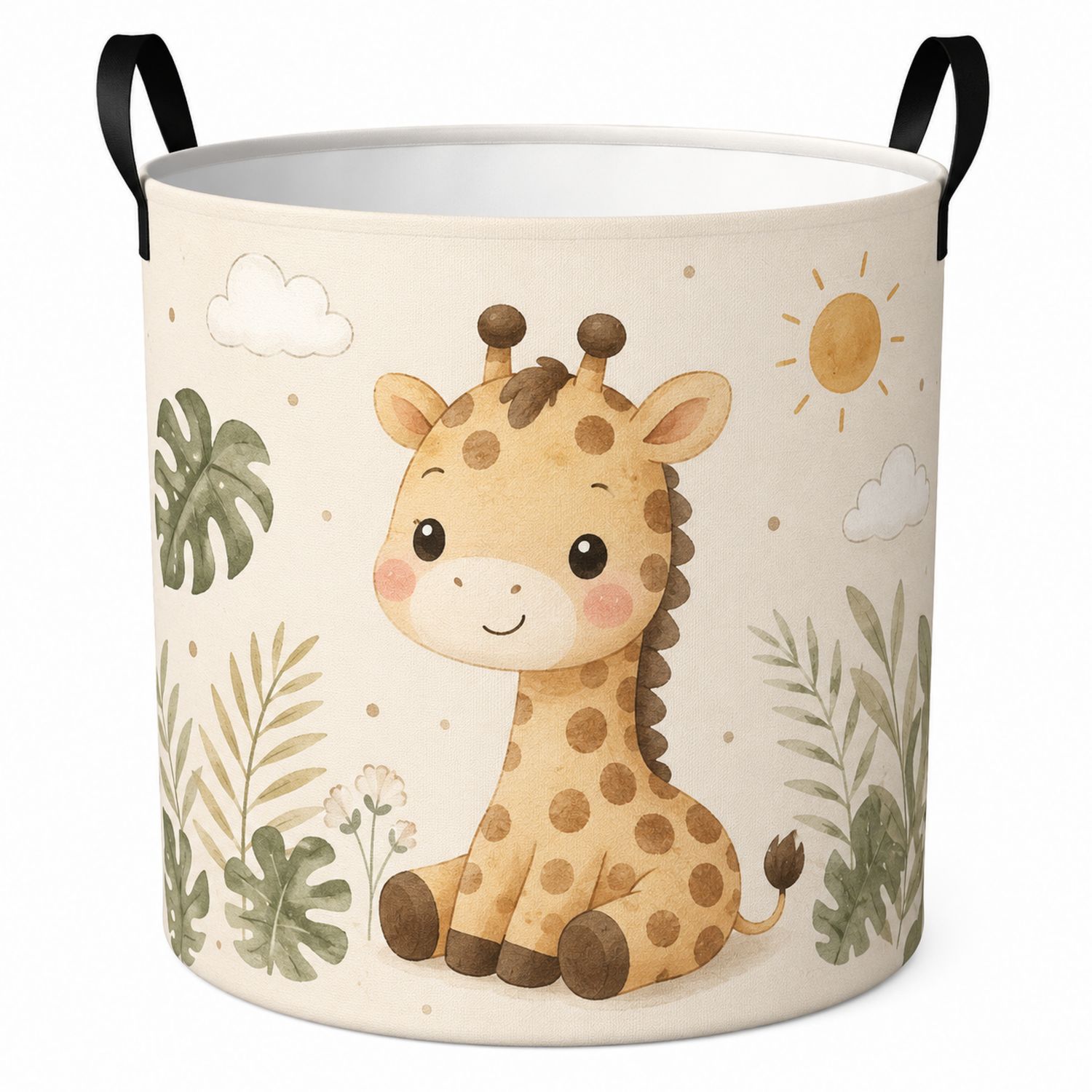 Panier de Rangement Enfant Girafe Pliable 35x45cm-Placerux