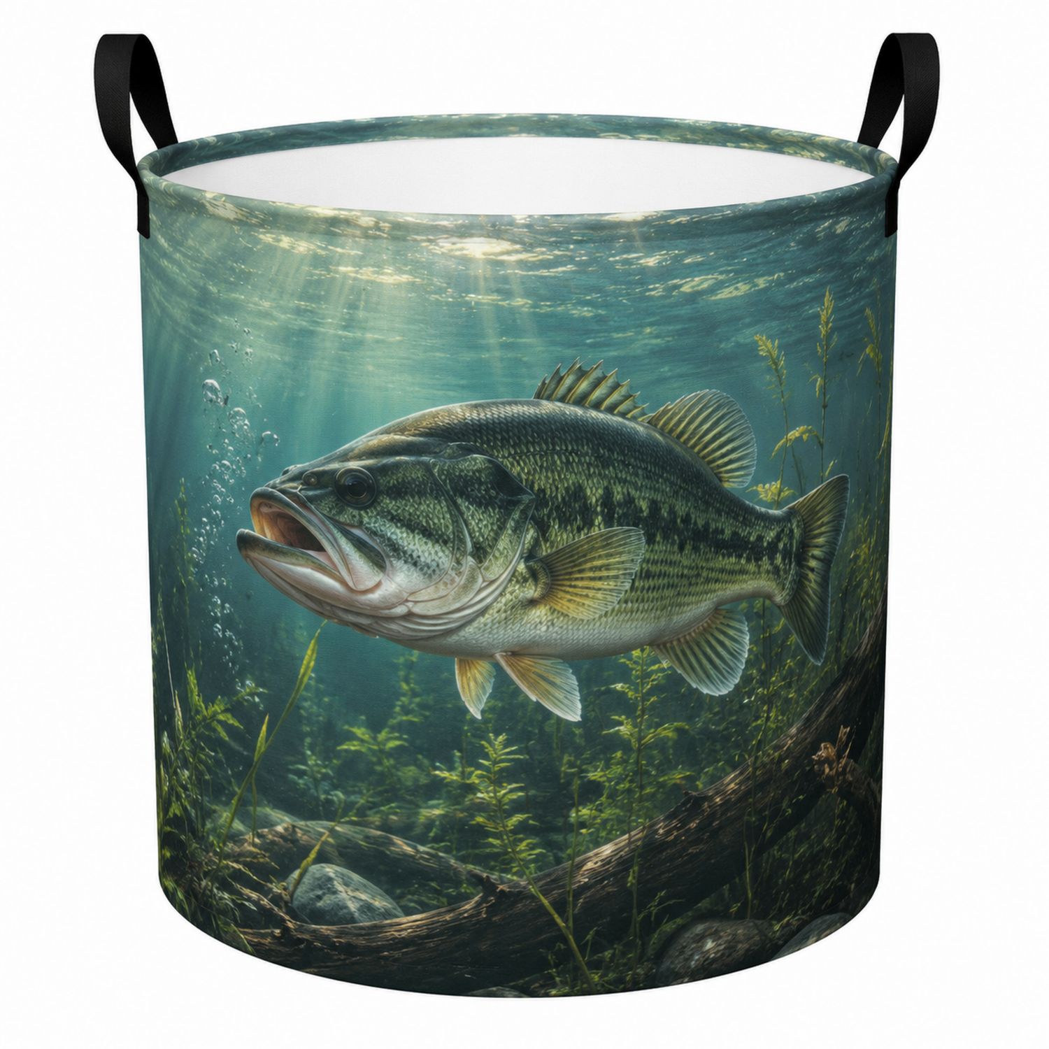 Panier de Rangement Imprimé Poisson Multicolore 40x50cm-Placerux
