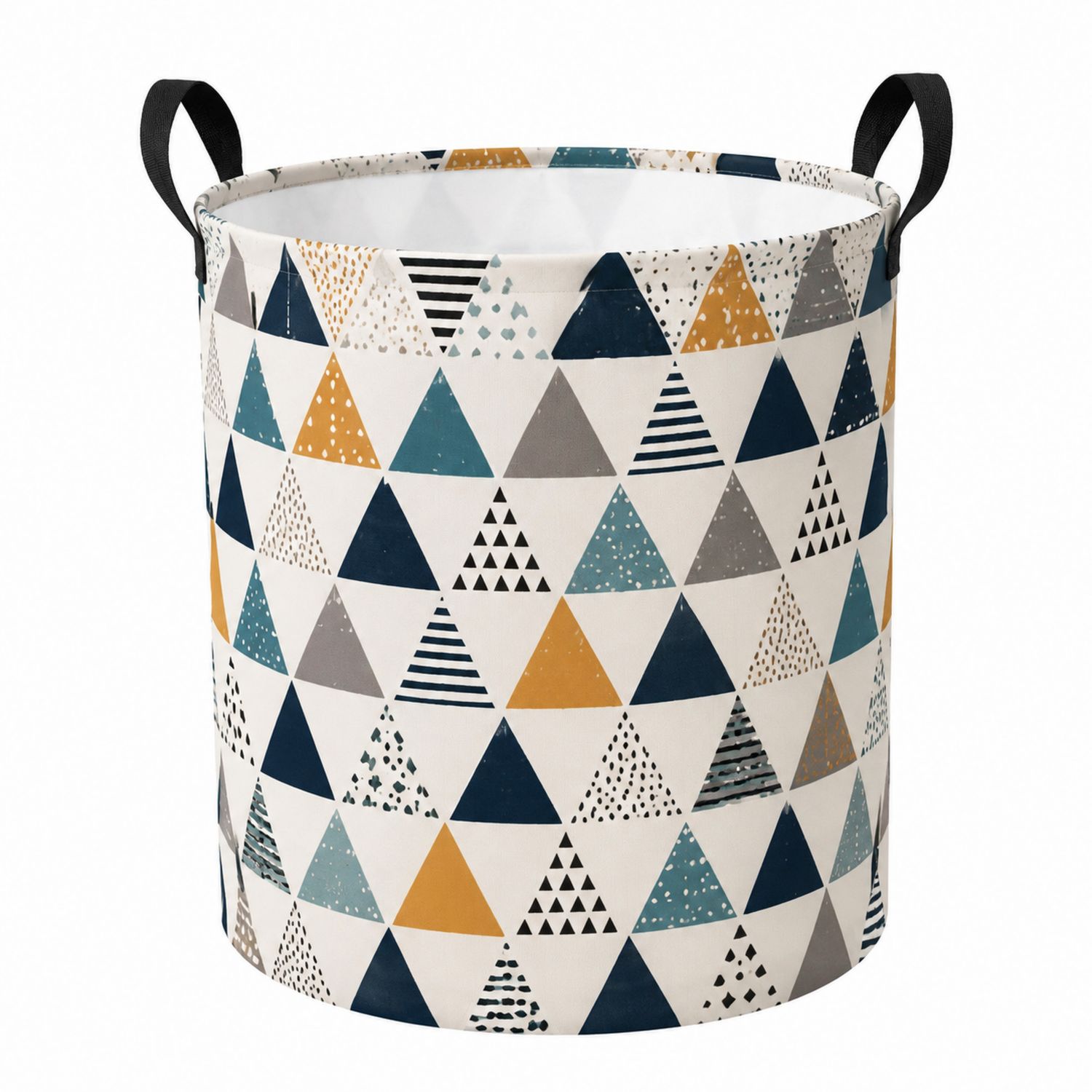 Panier à linge pliable motif géométrique triangulaire 38x45 cm-Placerux