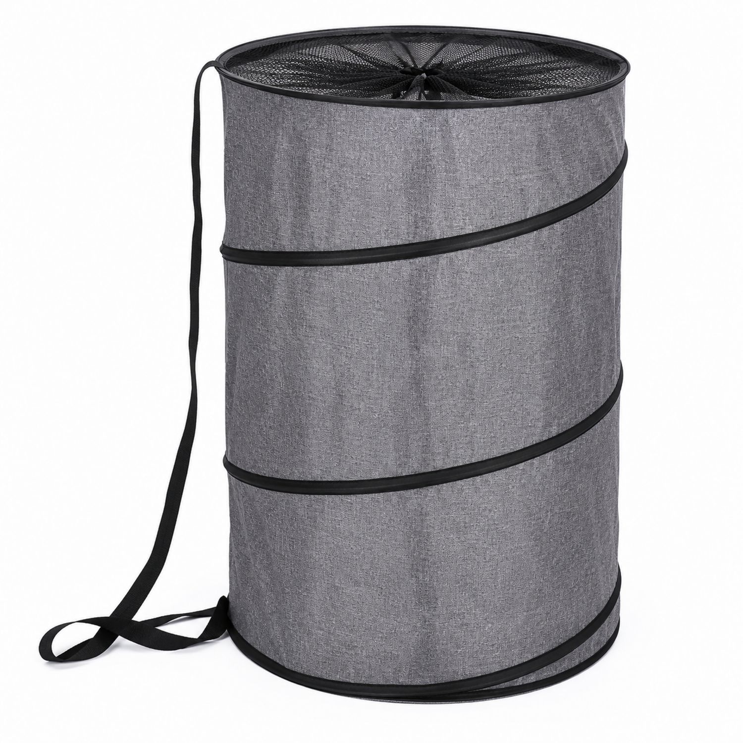 Panier à linge pliable gris 45x60 cm 60L-Placerux