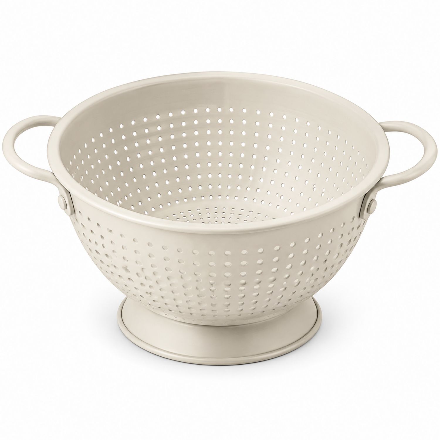 Passoire de Cuisine Crème 3L avec Anses Doubles