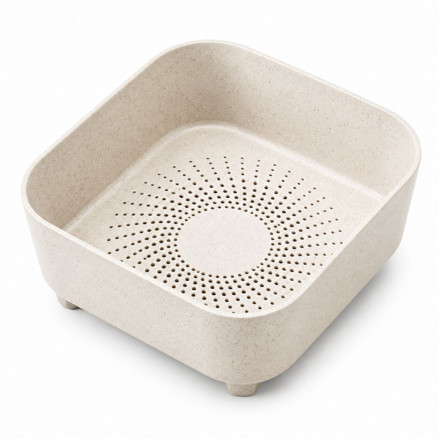 Passoire Carrée Beige avec Base Élevée