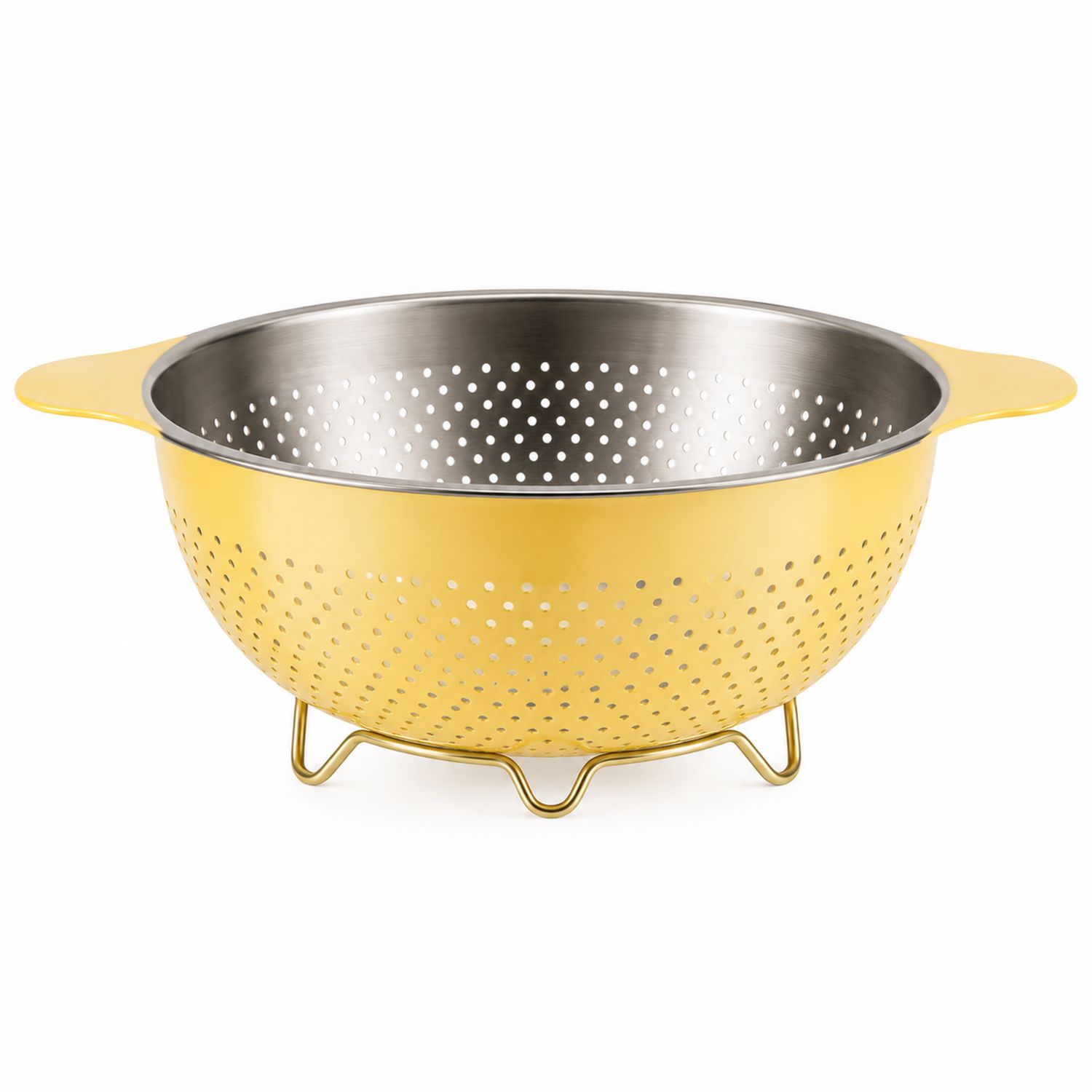 Passoire à Pieds Jaune et Inox 3L
