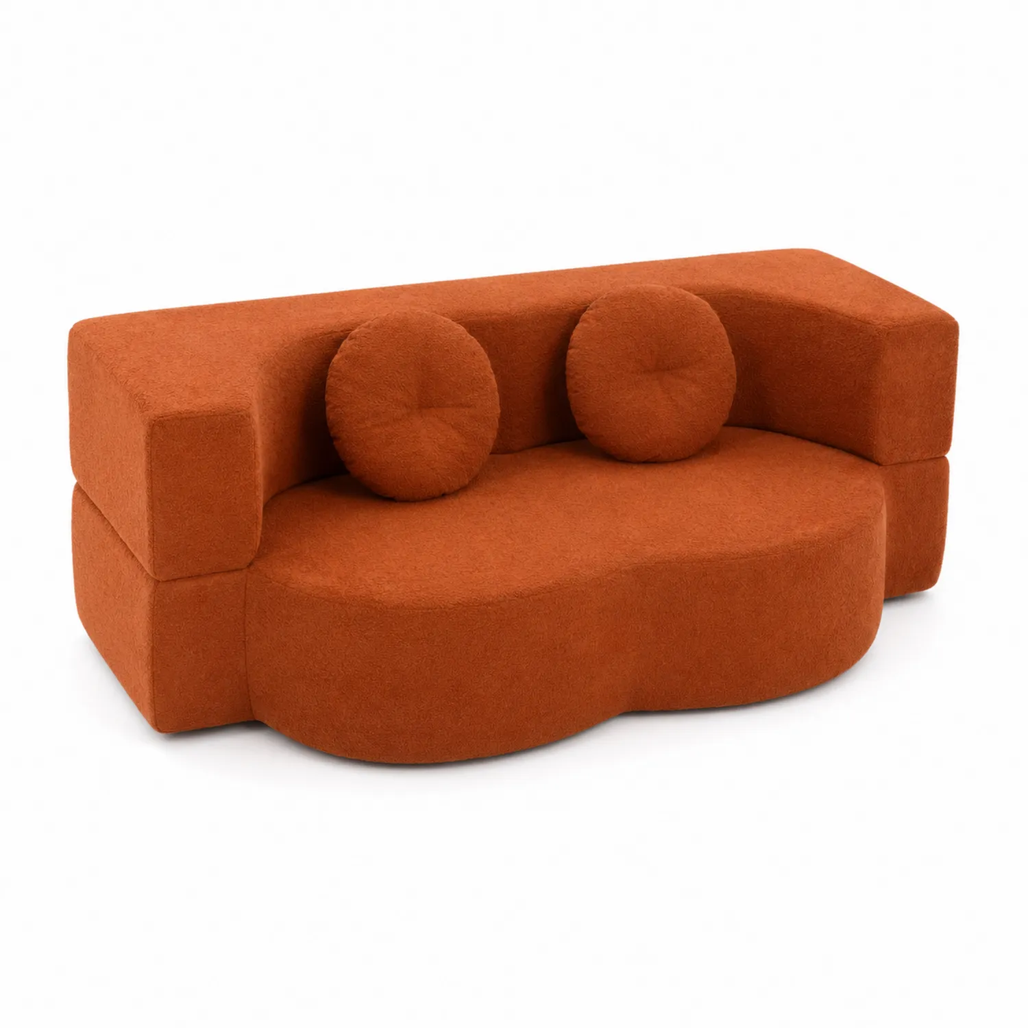 Sofa z wełny z poduszkami 180 cm