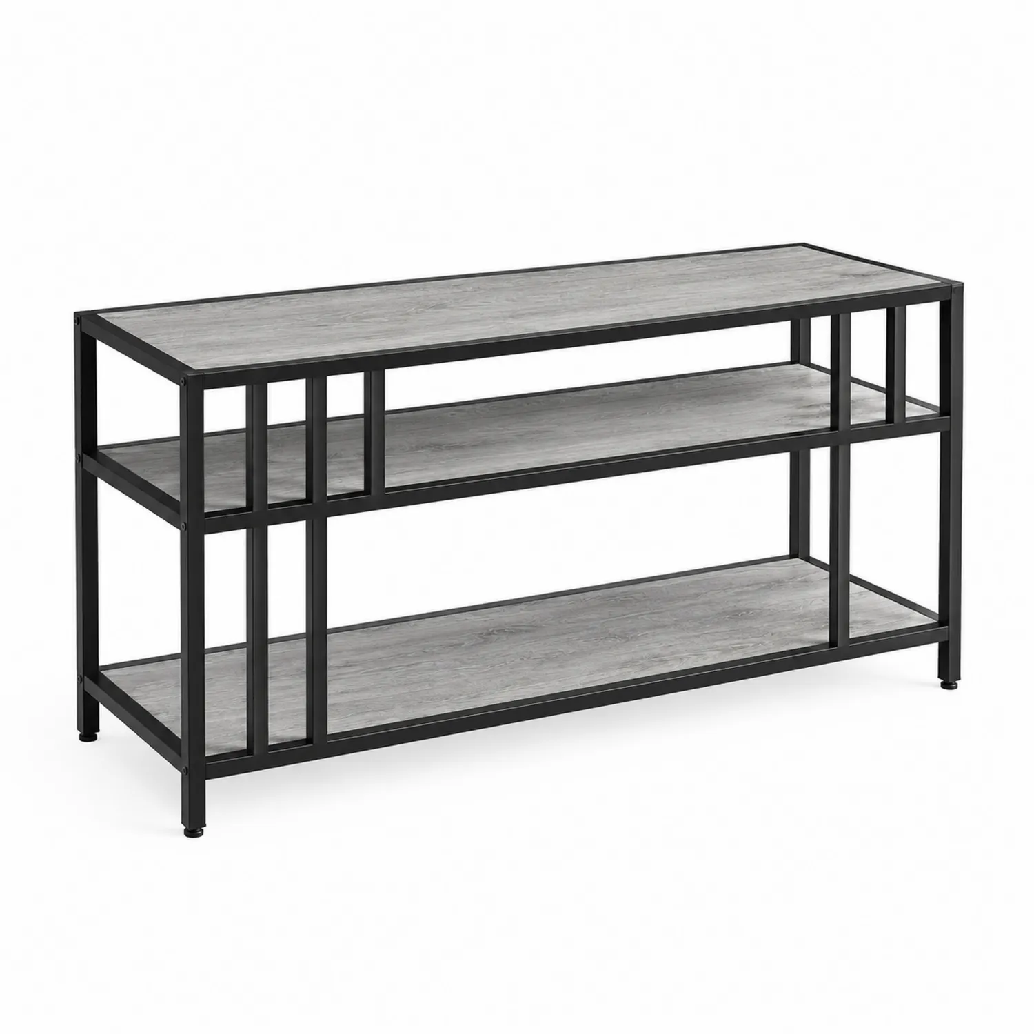 Szafka RTV z metalową ramą i półkami 120 cm