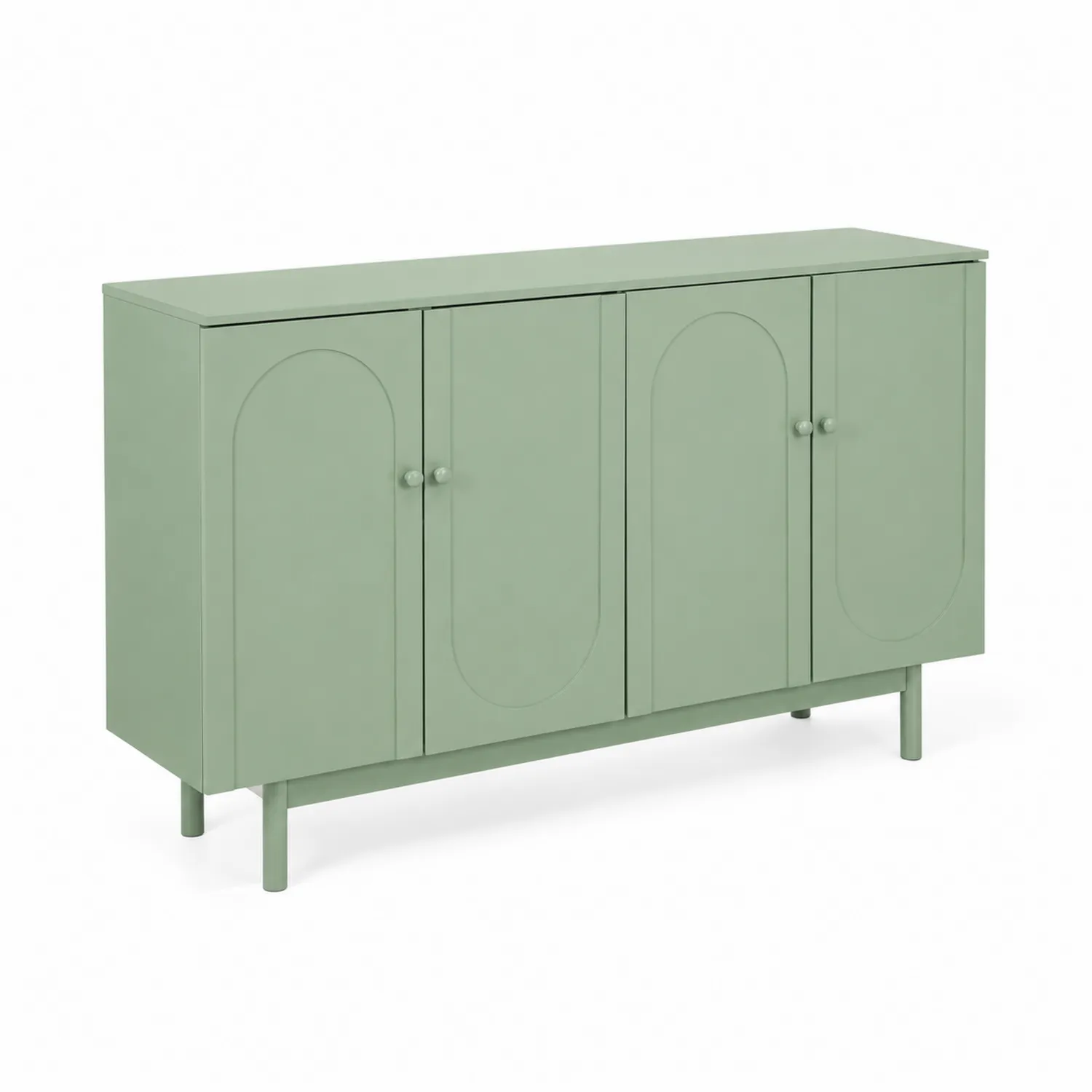 Szafka drewniana z 4 drzwiami MDF zielona